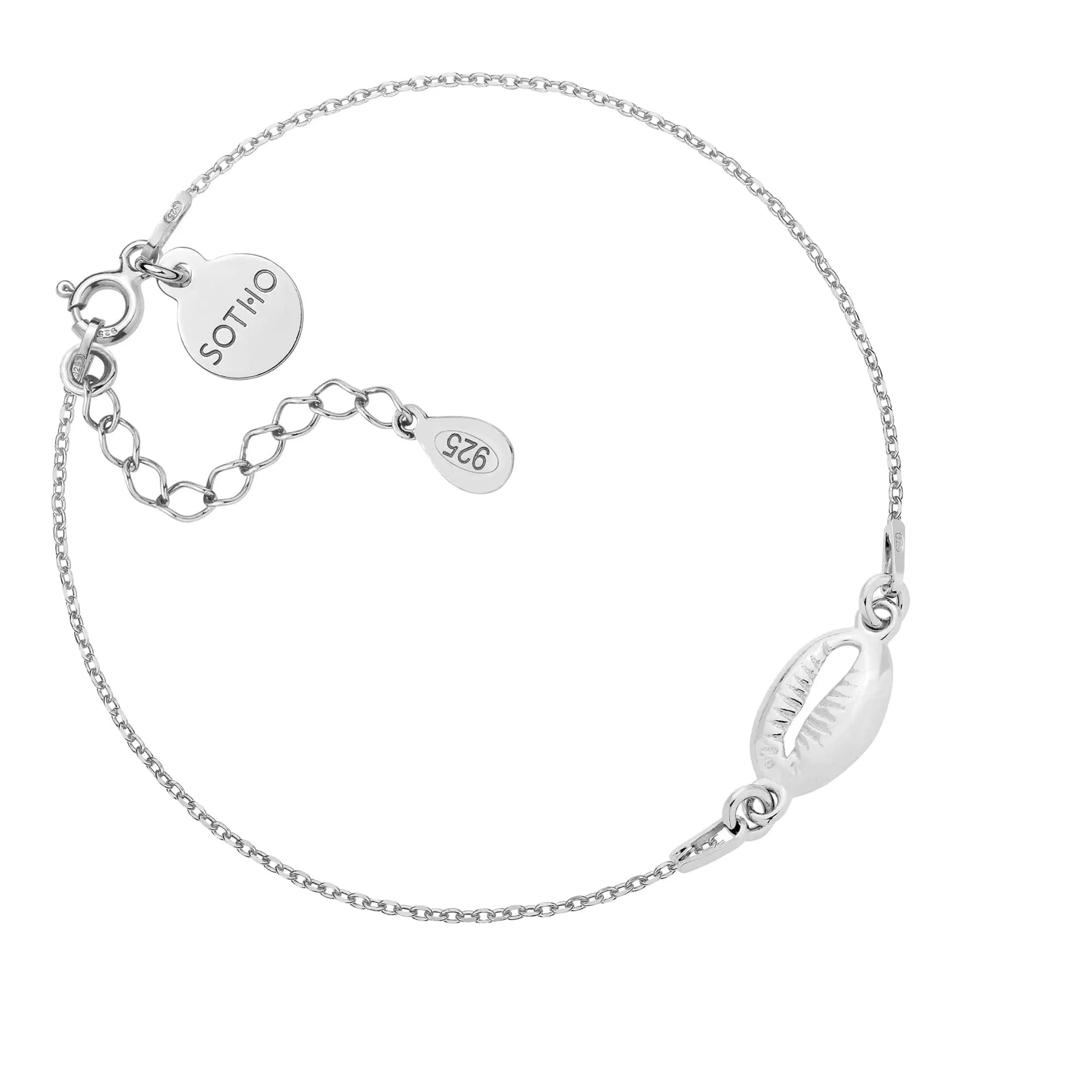 Srebrna bransoletka z muszelką