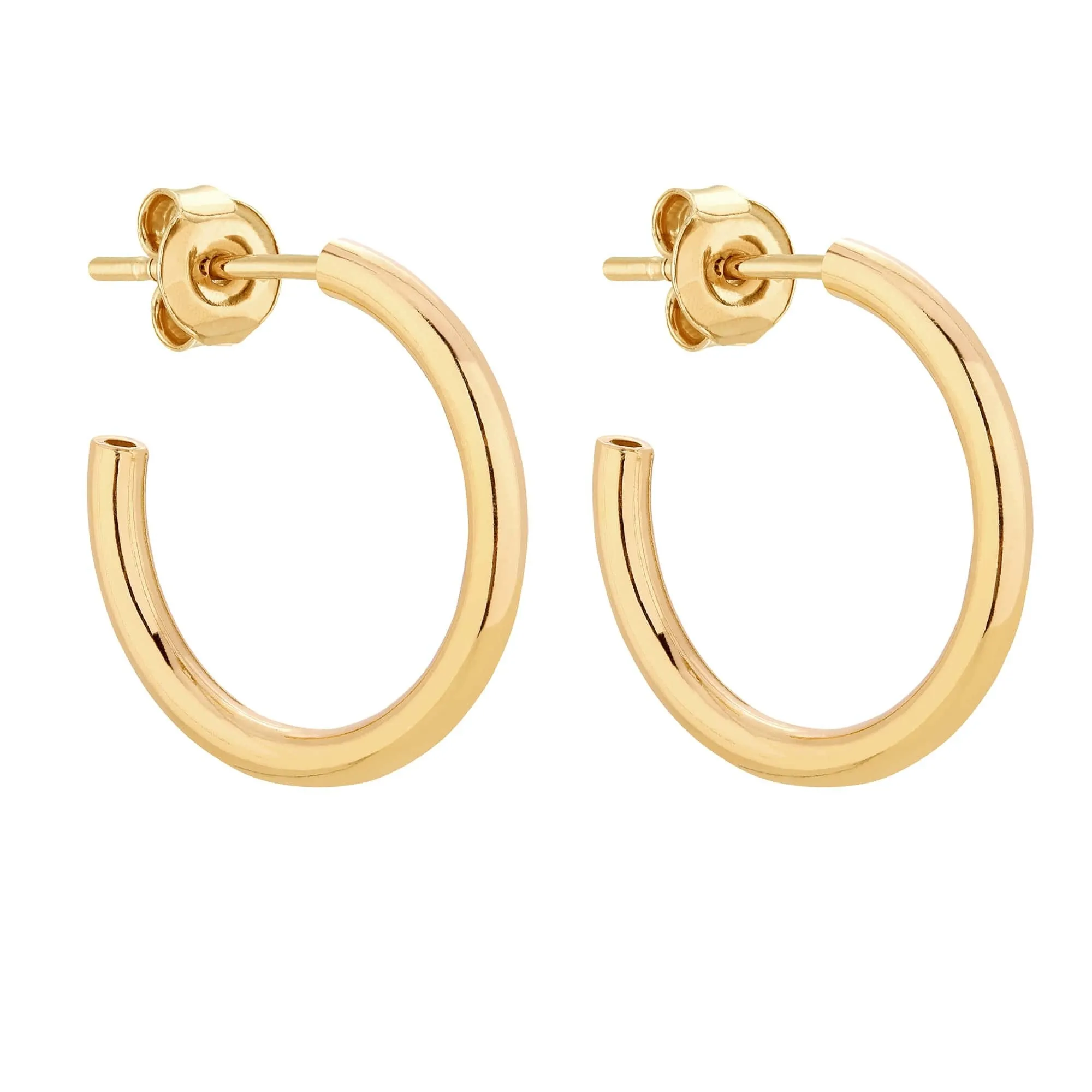 Złote półokrągłe kolczyki L