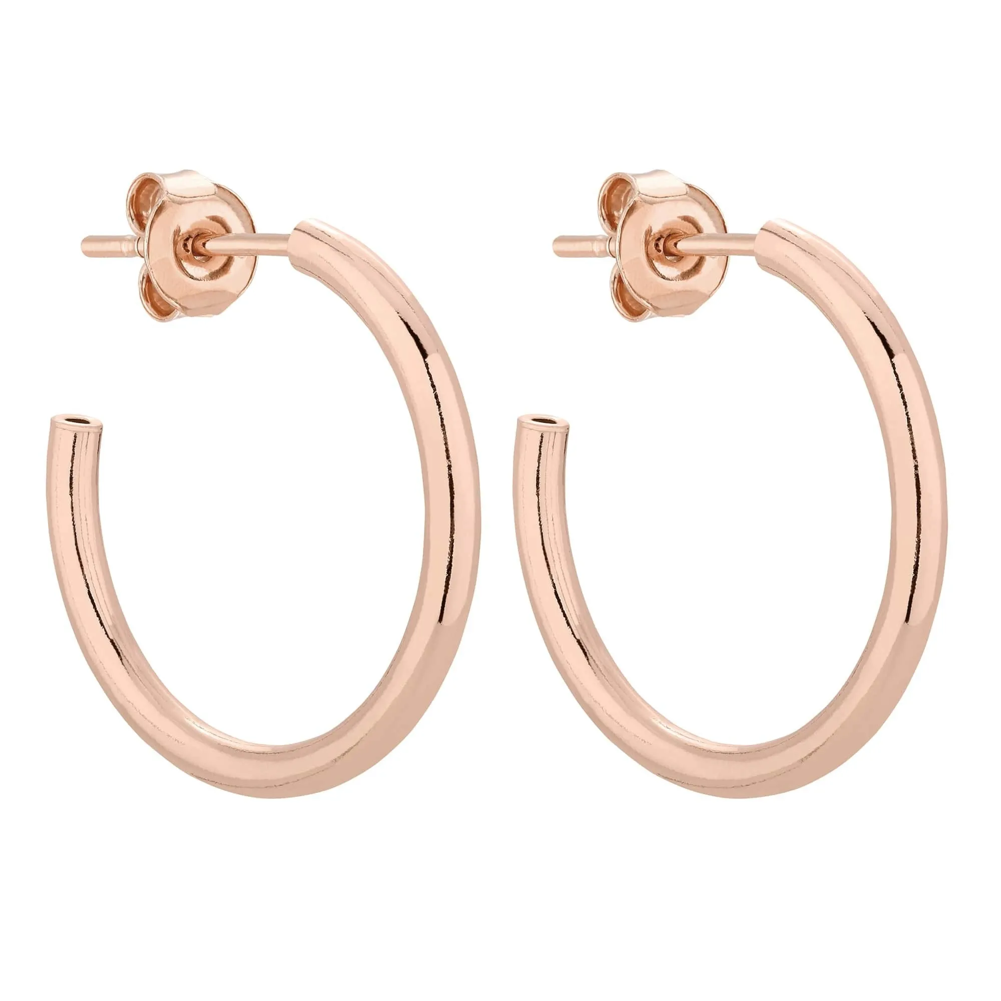 Półokrągłe kolczyki XL z różowego złota