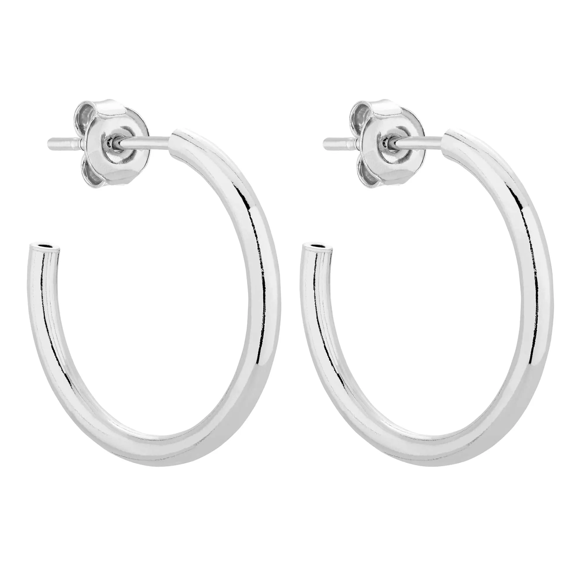 Srebrne półokrągłe kolczyki XL
