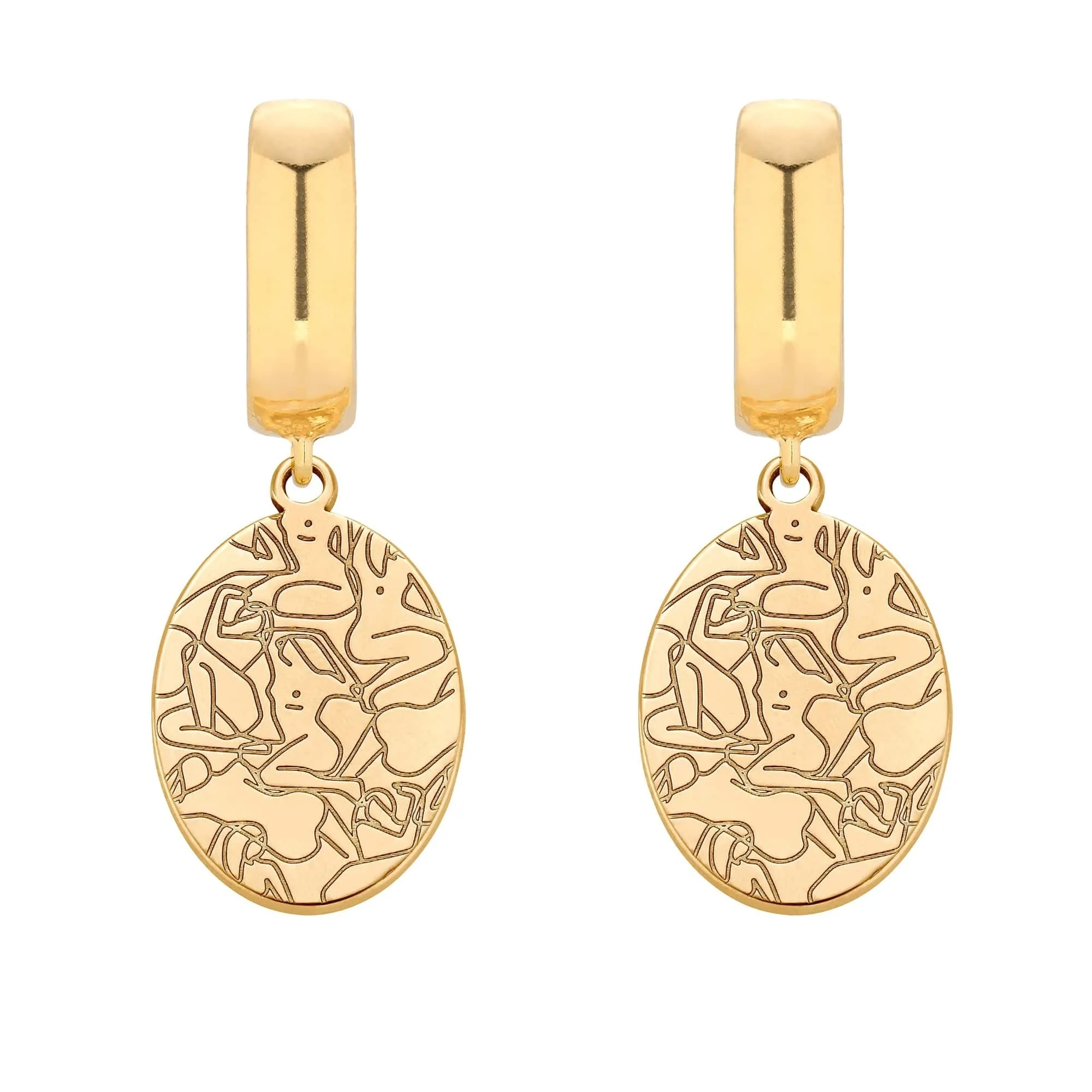 Złote kolczyki Art N°2