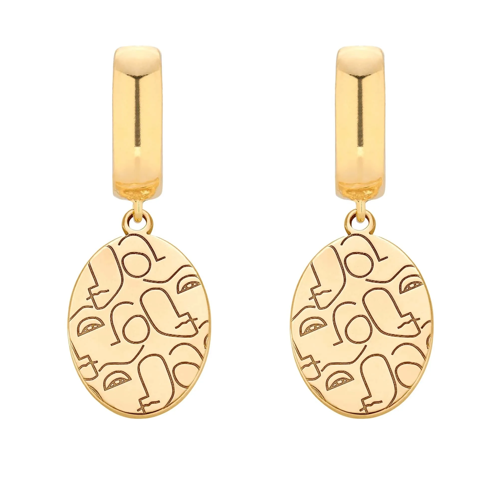 Złote kolczyki Art N°3