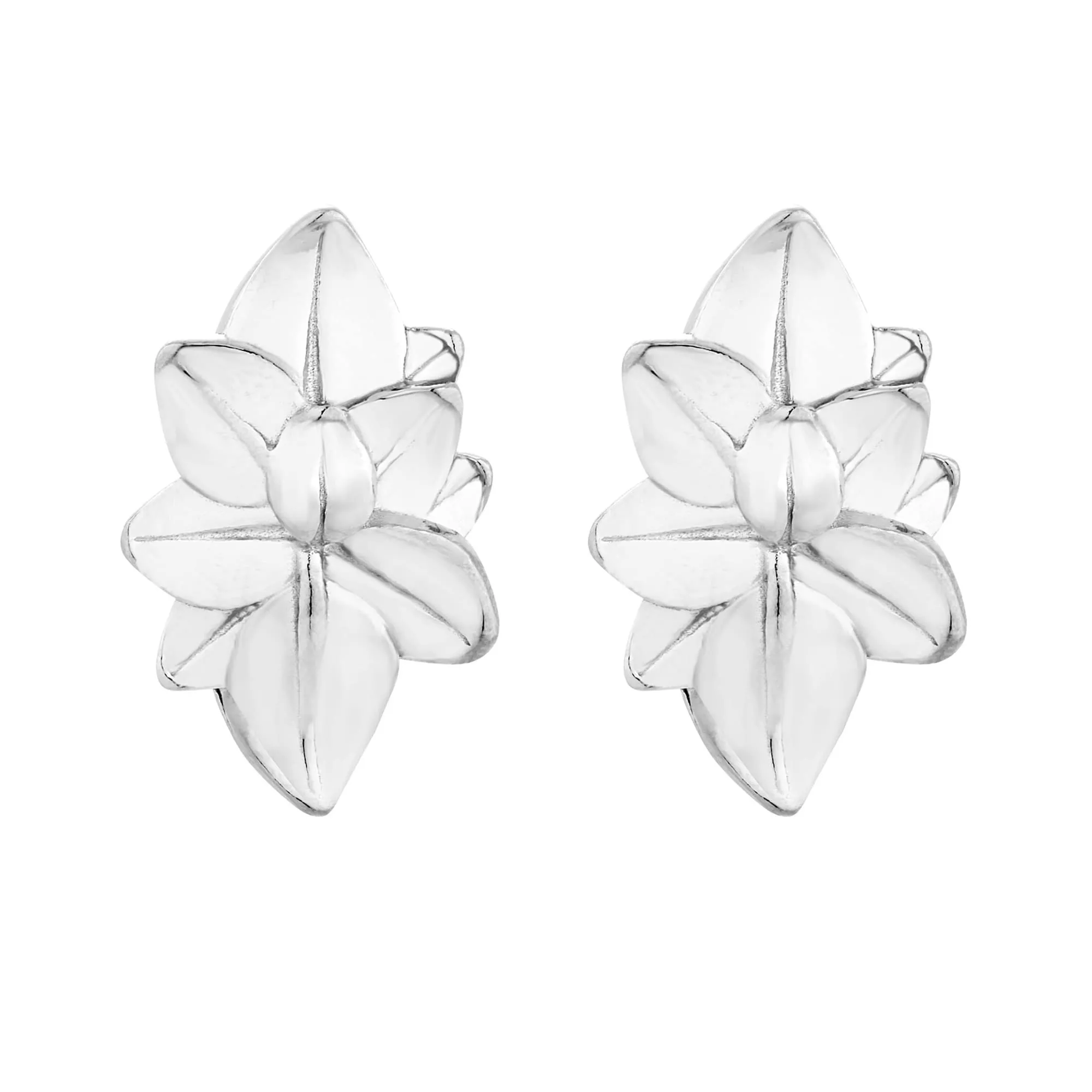 Srebrne kolczyki duże kwiaty