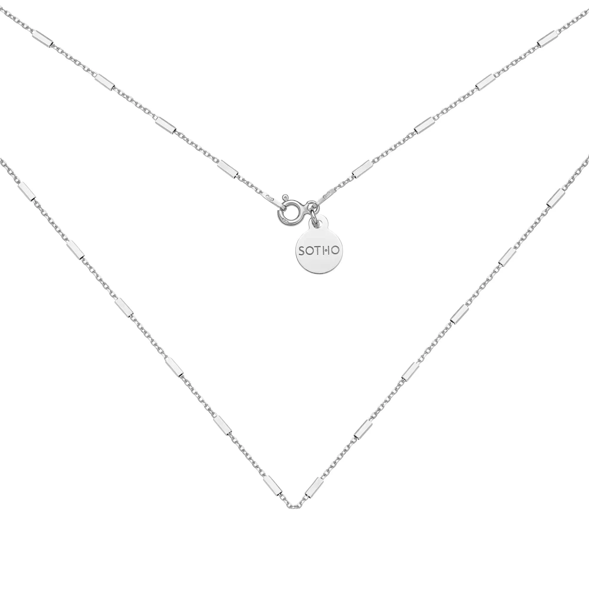 Srebrny naszyjnik łańcuszkowy : Długość - 40 cm