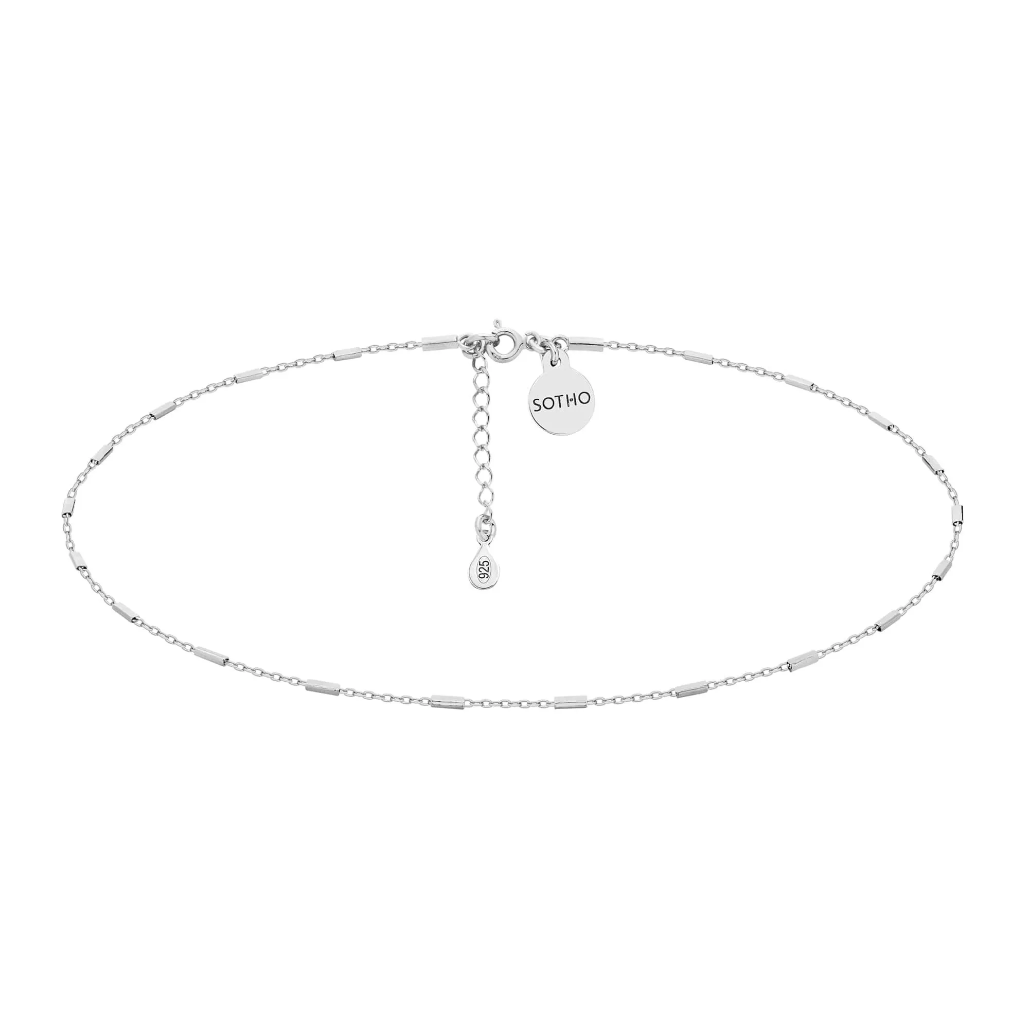 Srebrny choker łańcuszkowy