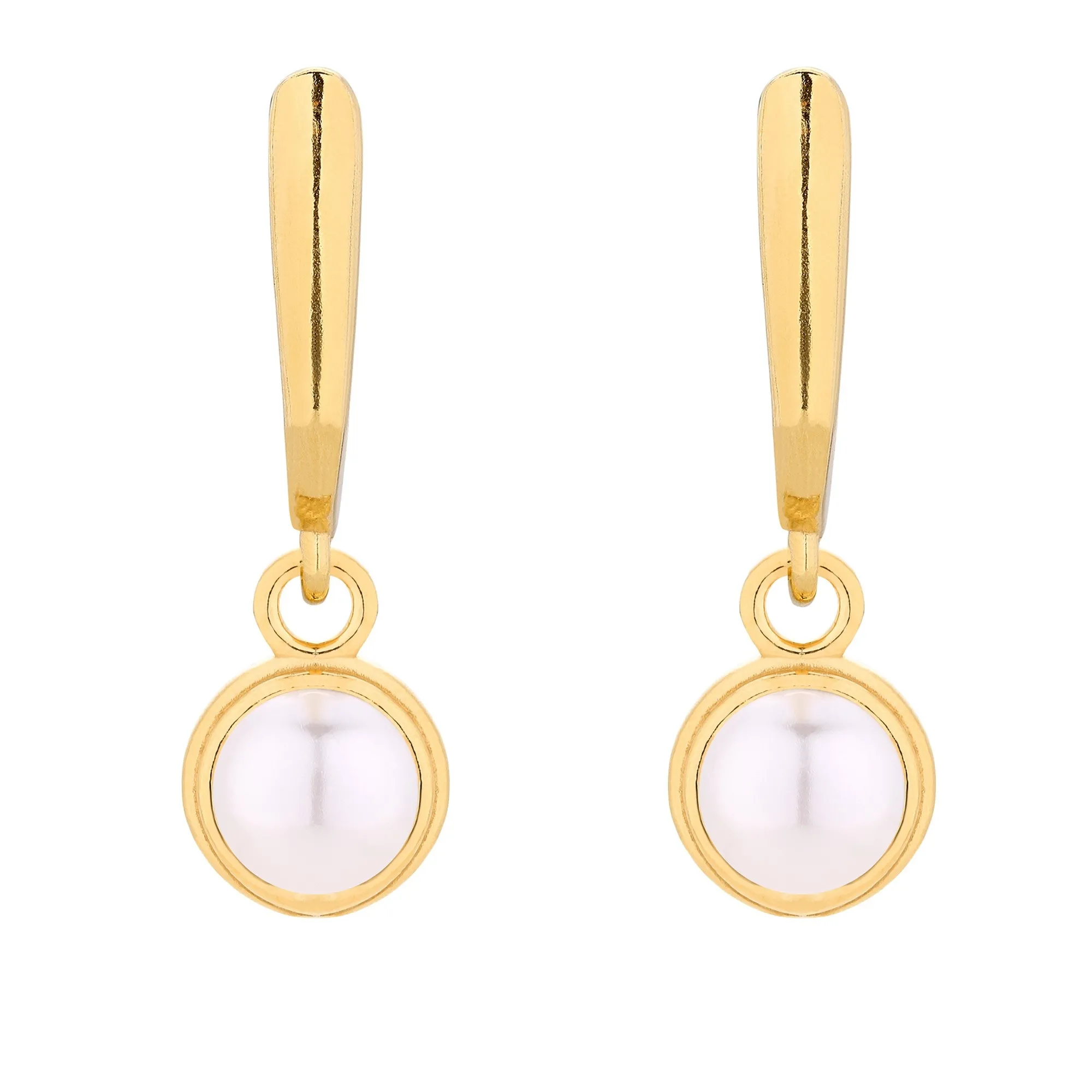 Złote kolczyki z perłą SWAROVSKI® CRYSTAL