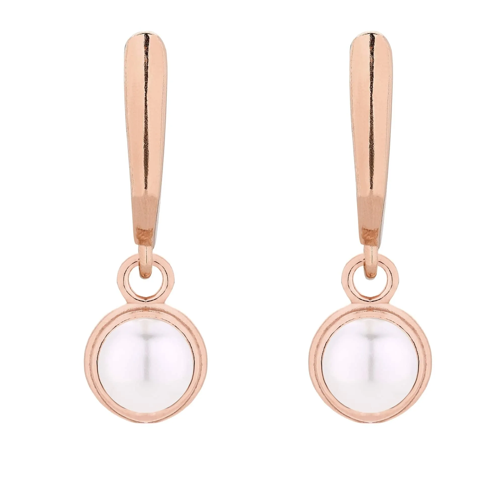 Kolczyki z różowego złota z perłą SWAROVSKI® CRYSTAL