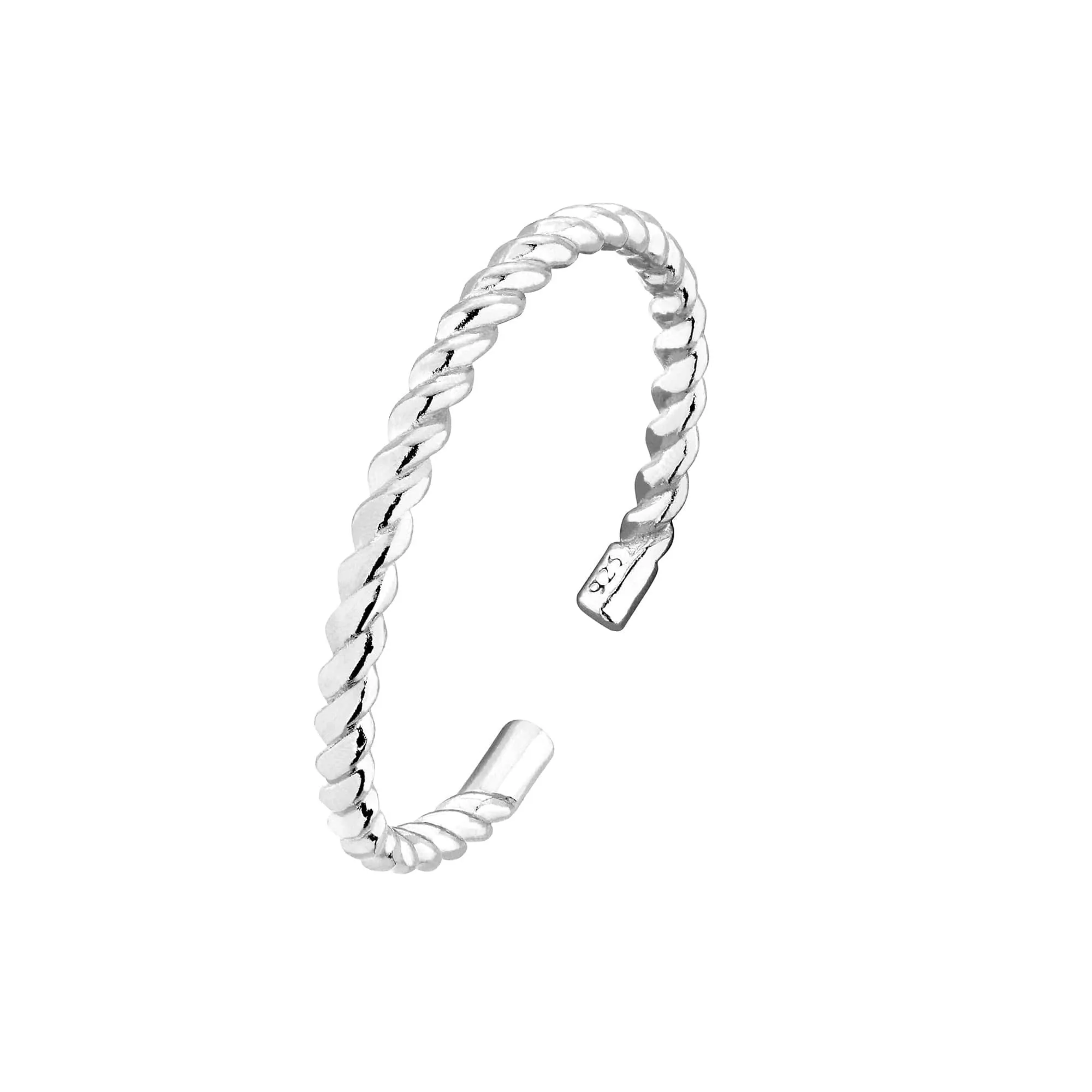 Srebrna skręcana obrączka