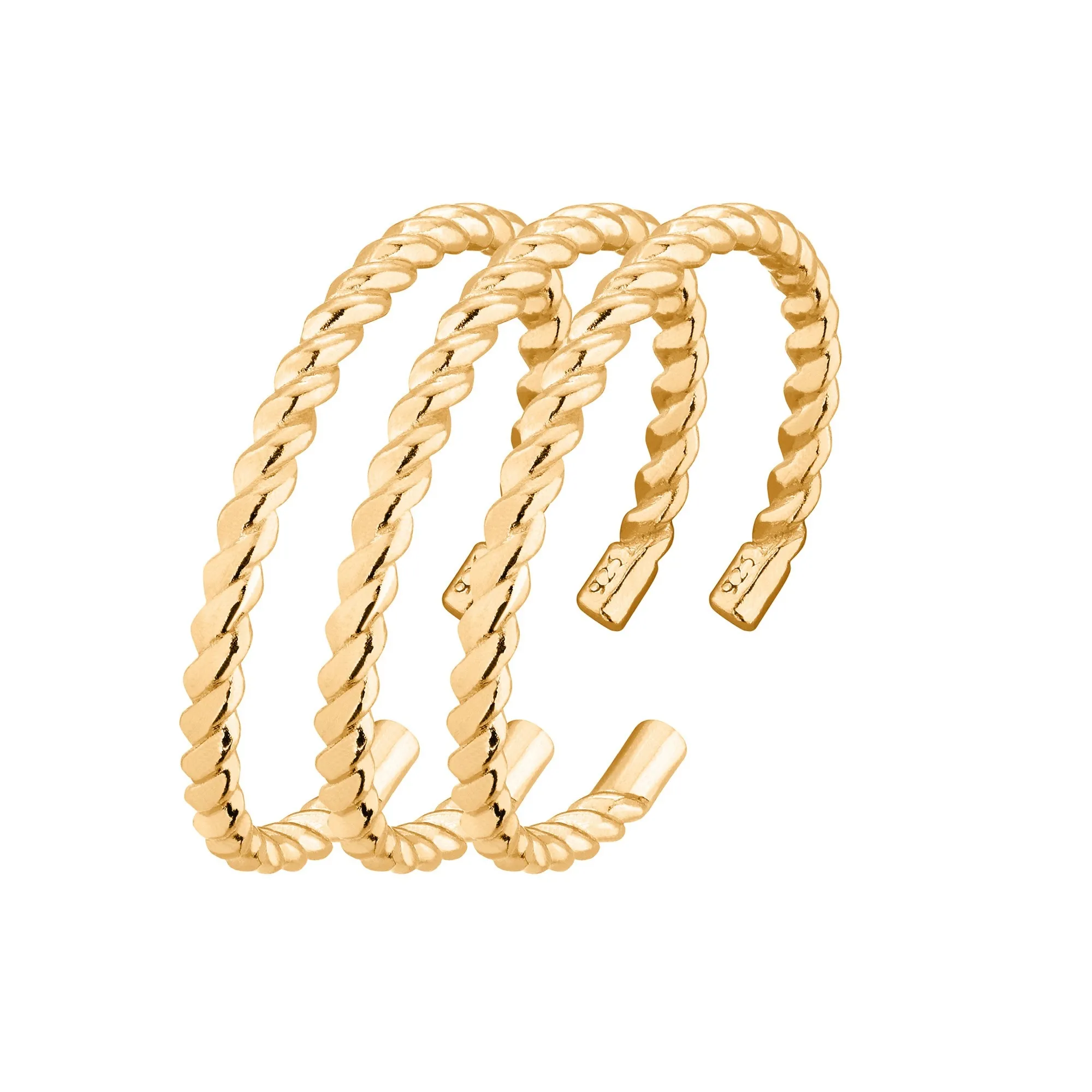 Zestaw trzech złotych obrączek