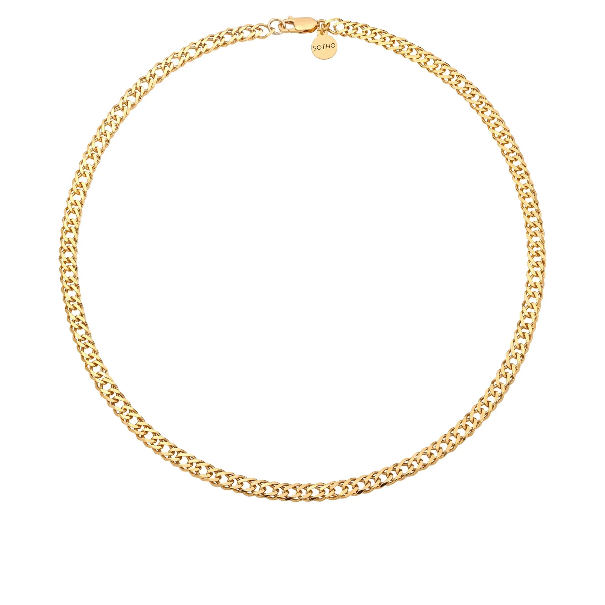 Złoty masywny łańcuch : Długość - 45 cm