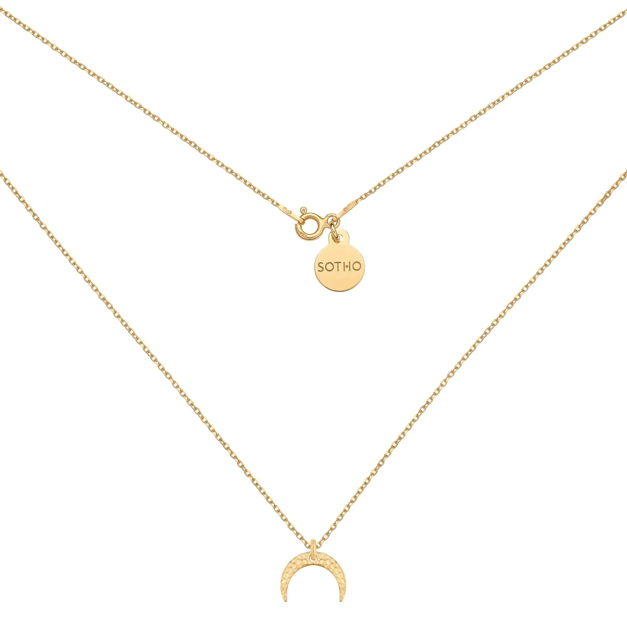 Złoty naszyjnik z księżycem : Długość - 45 cm
