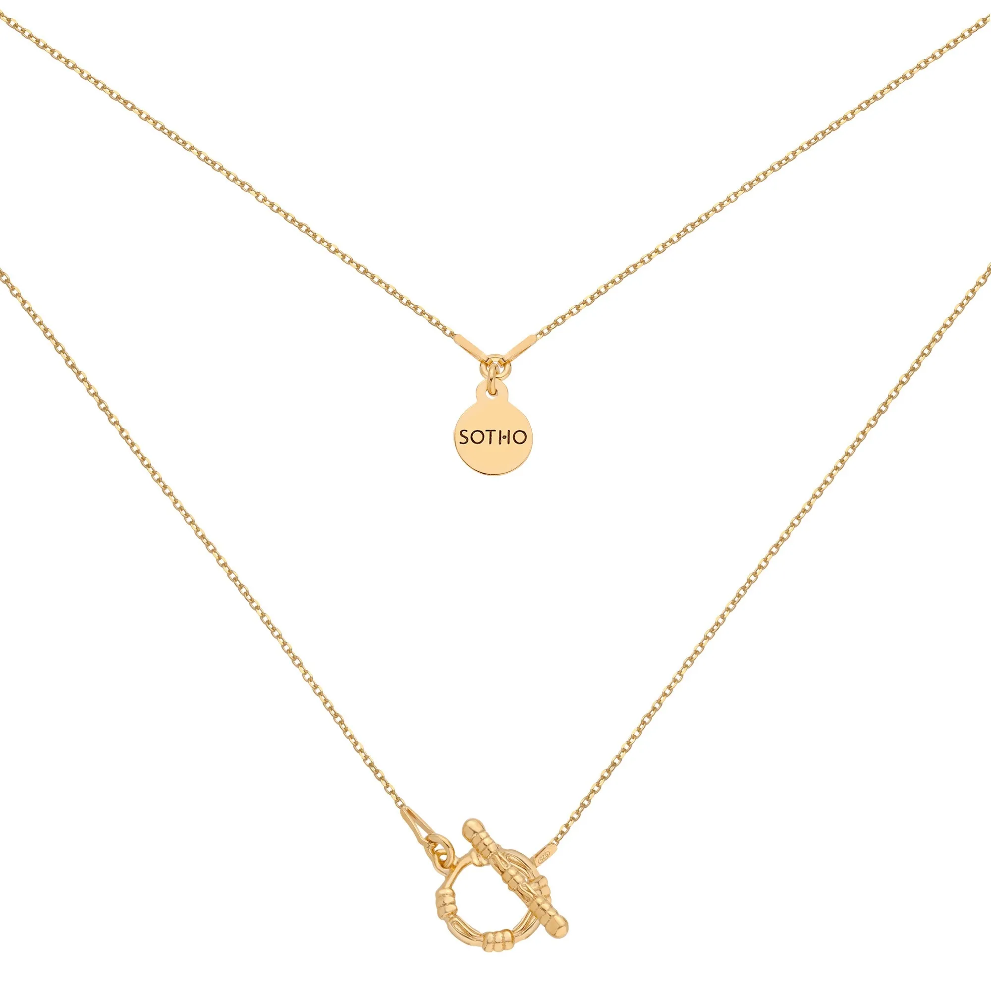 Złoty naszyjnik z ozdobnym zapięciem