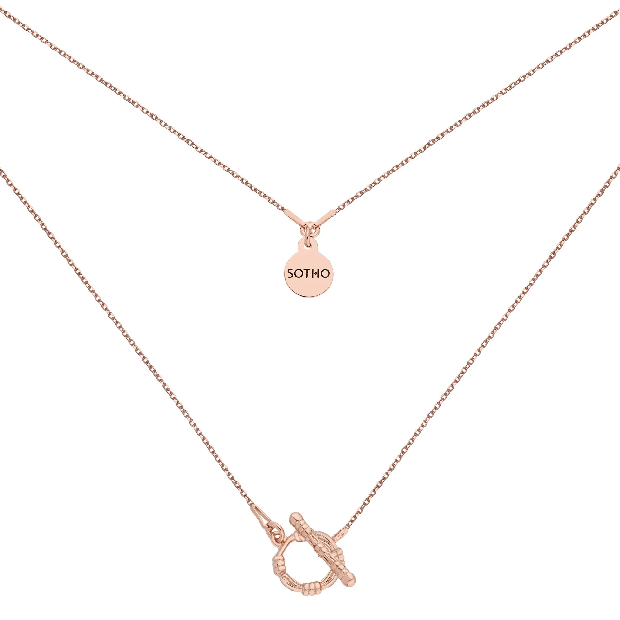 Naszyjnik z ozdobnym zapięciem z różowego złota