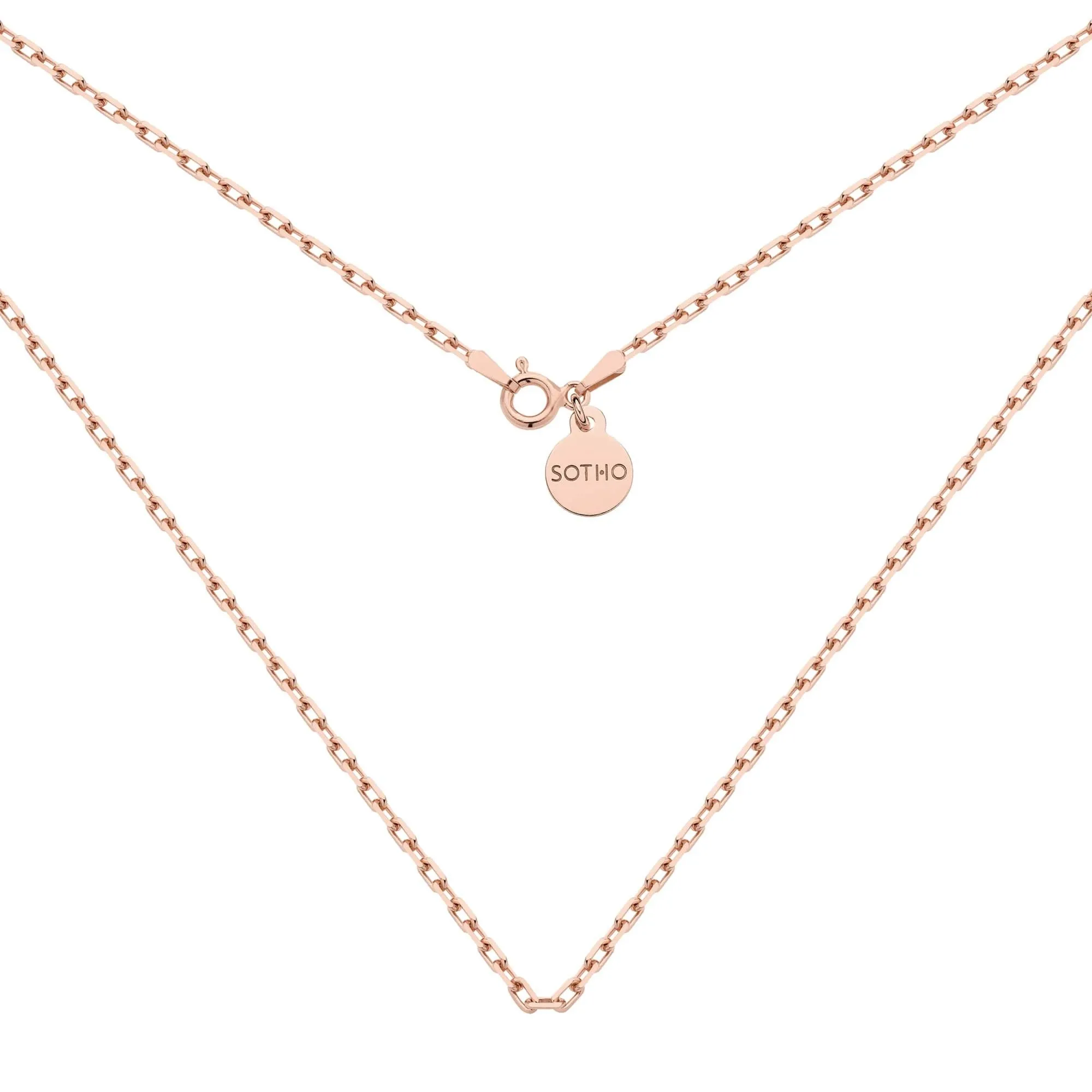 Masywny łańcuszek z różowego złota : Długość - 50 cm