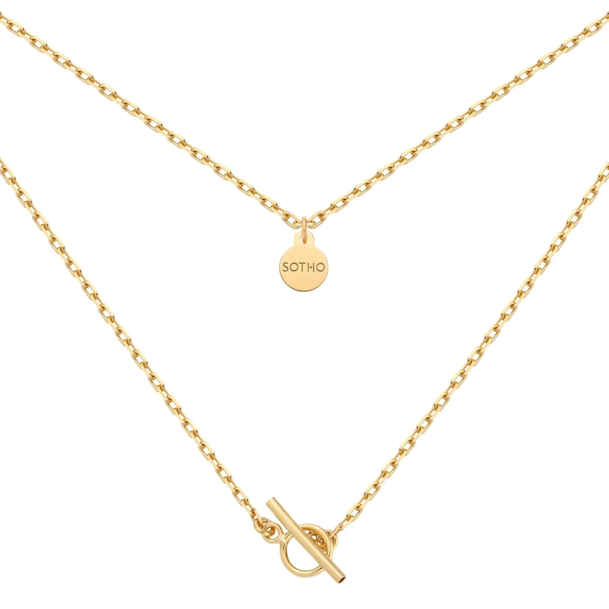 Złoty masywny łańcuszek z ozdobnym zapięciem : Długość - 40 cm