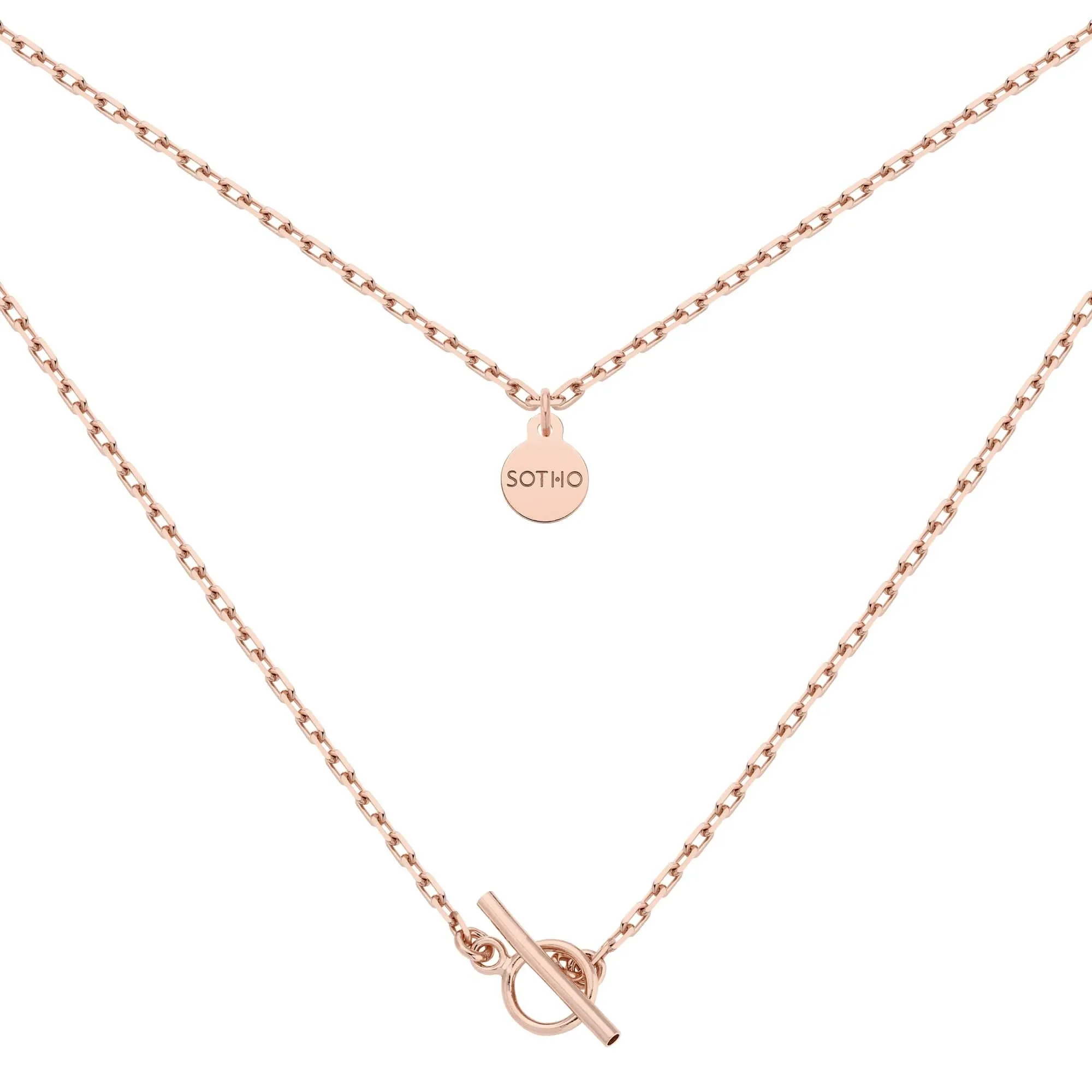 Masywny łańcuszek z ozdobnym zapięciem z różowego złota : Długość - 45 cm