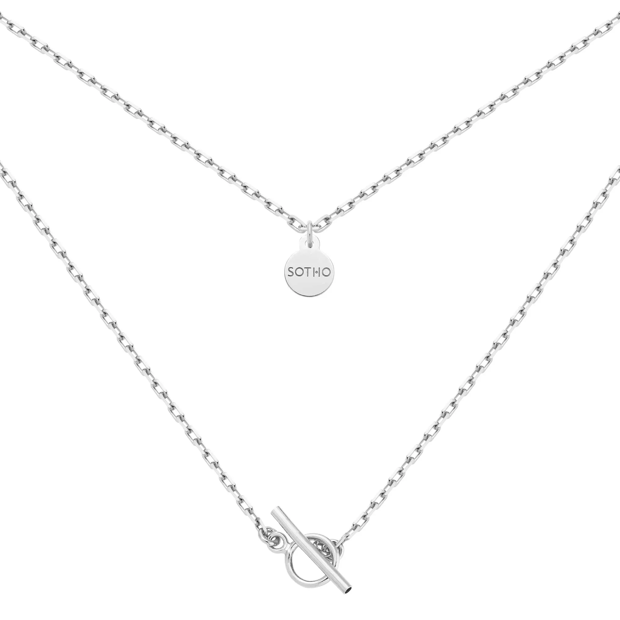 Srebrny masywny łańcuszek z ozdobnym zapięciem : Długość - 50 cm