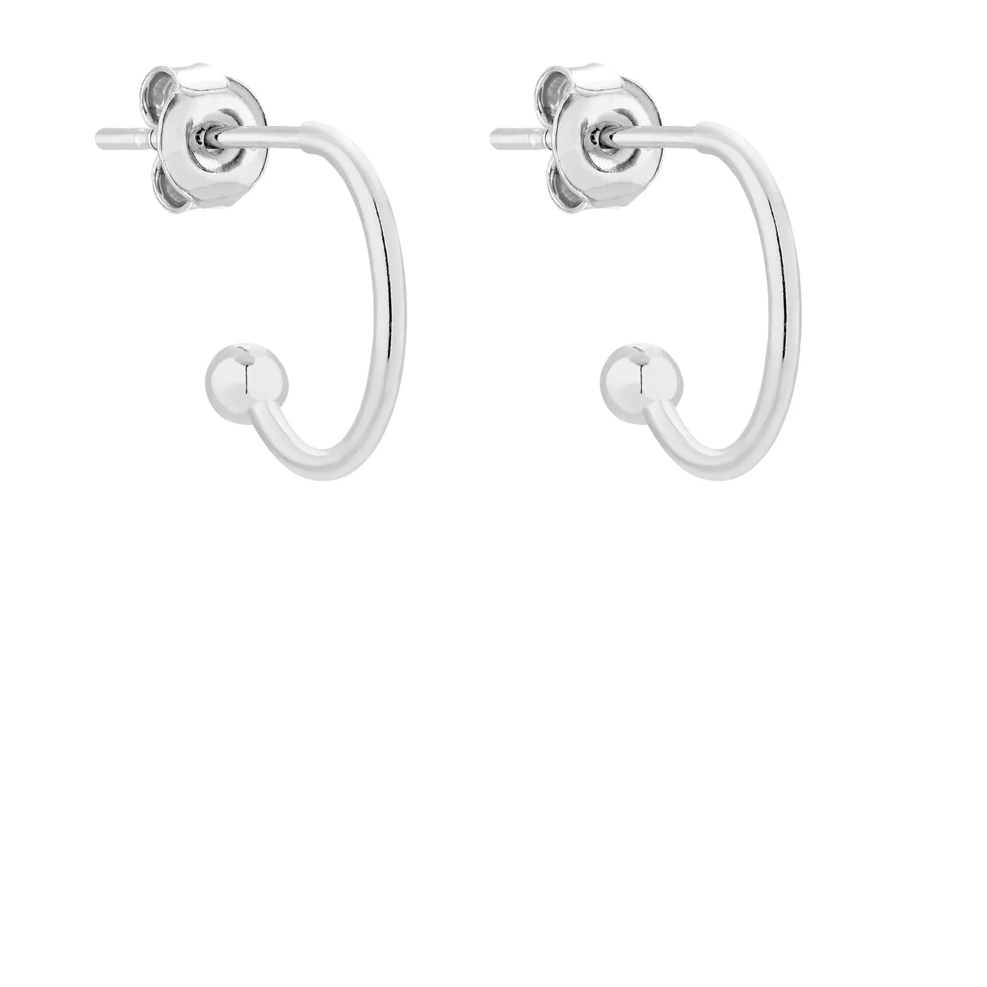 Srebrne kolczyki półkola