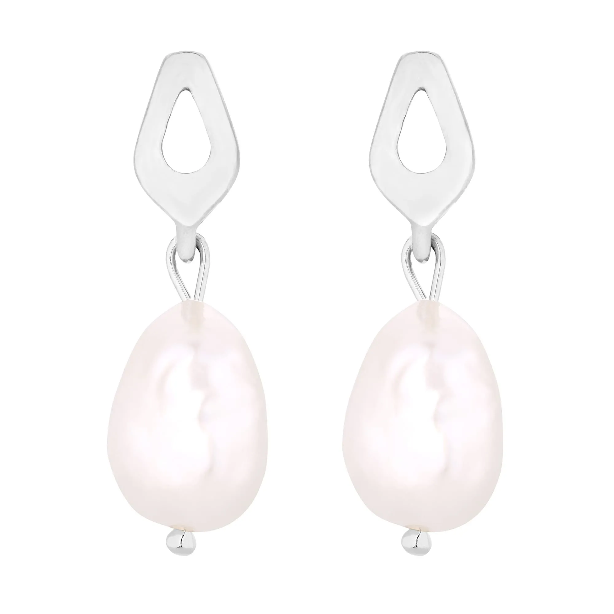 Srebrne kolczyki z naturalnymi perłami