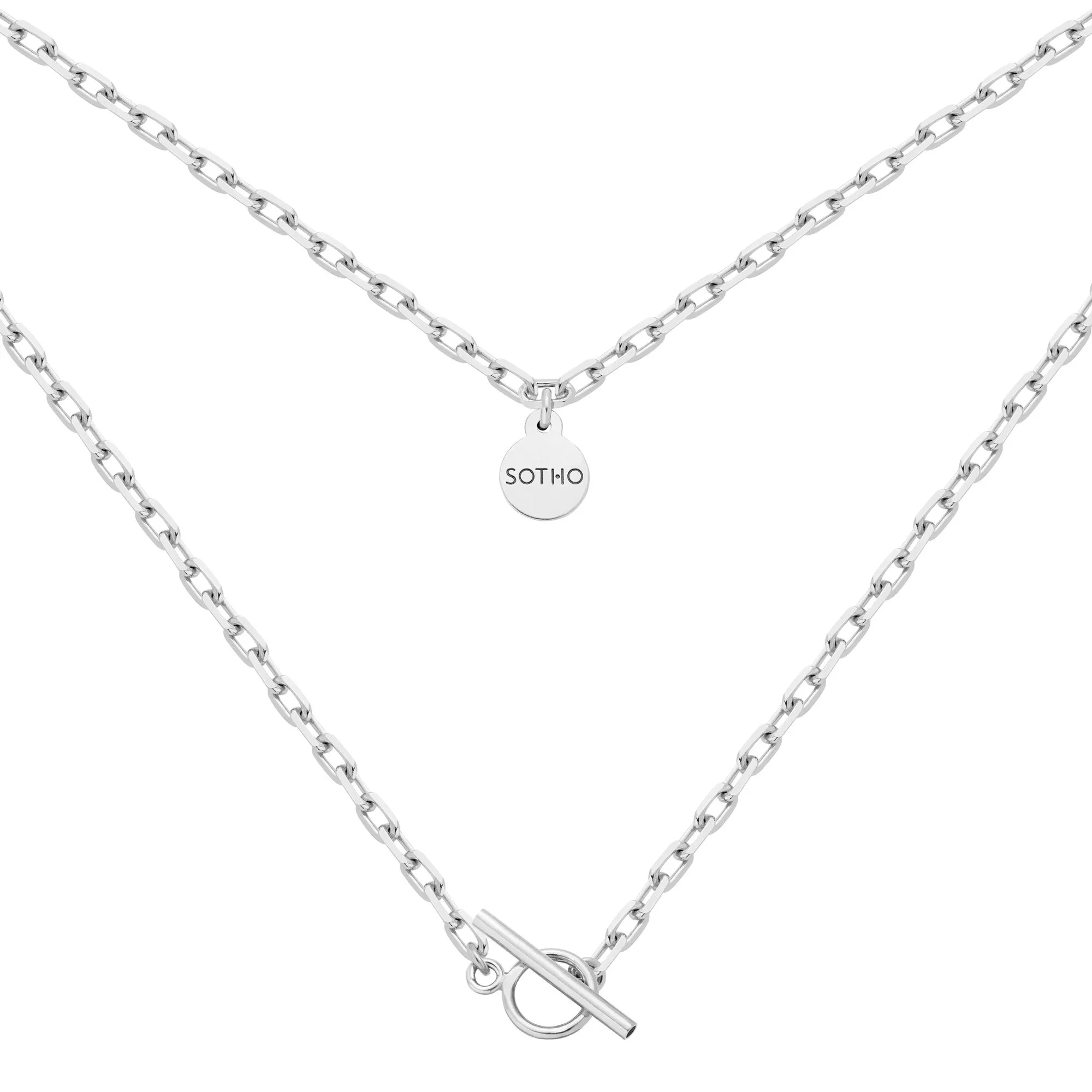 Srebrny masywny łańcuszek z ozdobnym zapięciem : Długość - 40 cm