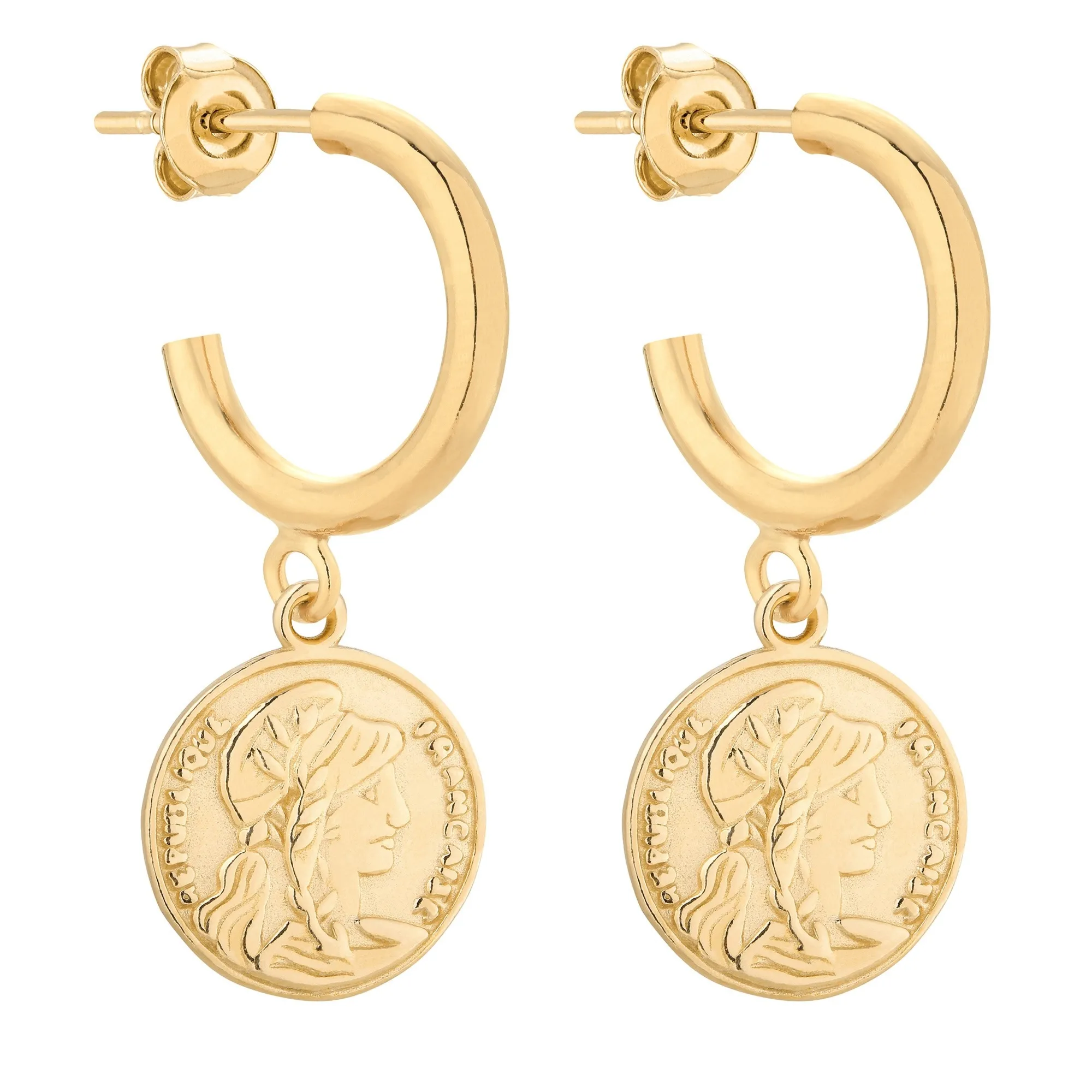 Złote półkola M z monetami