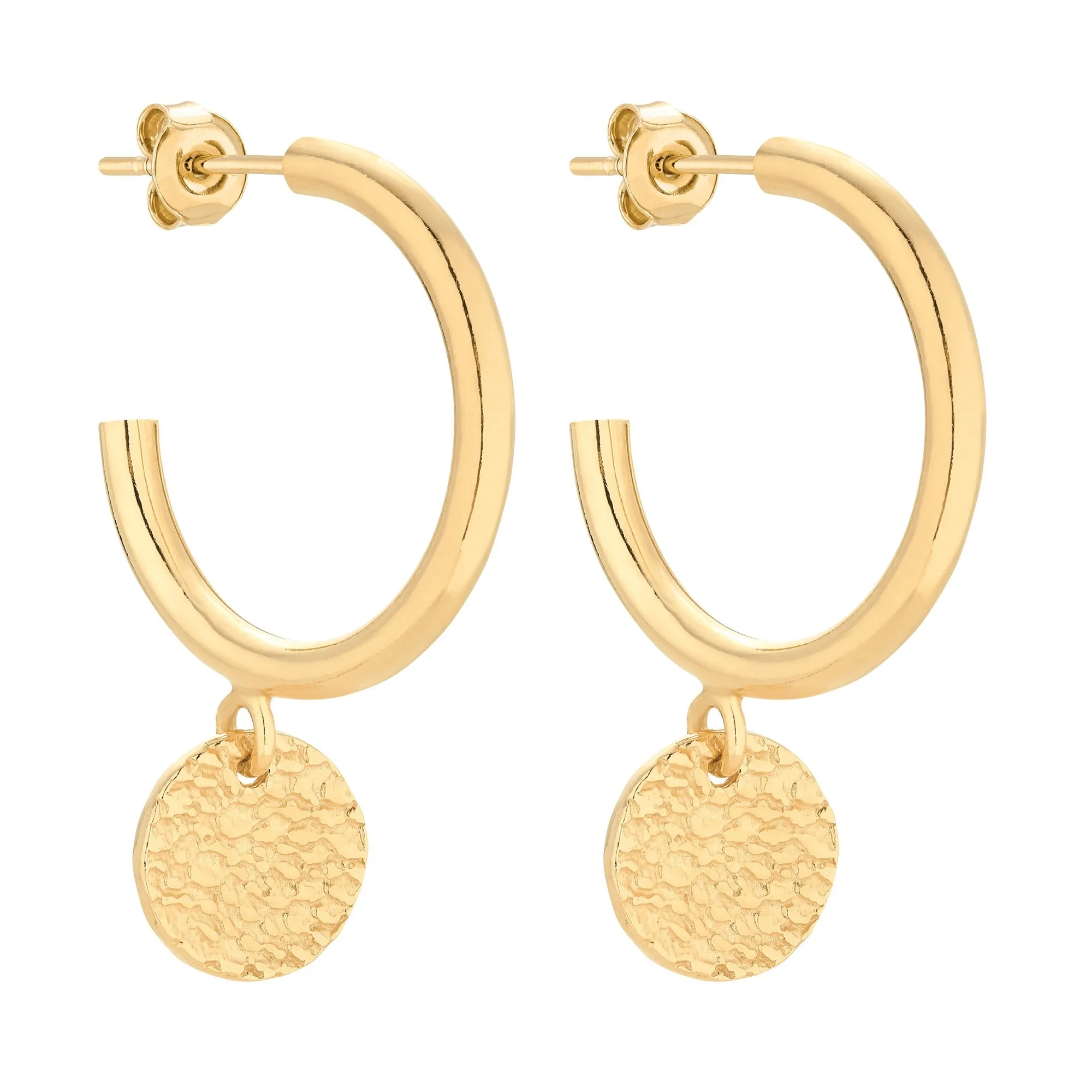 Złote półkola L z chropowatymi kółeczkami