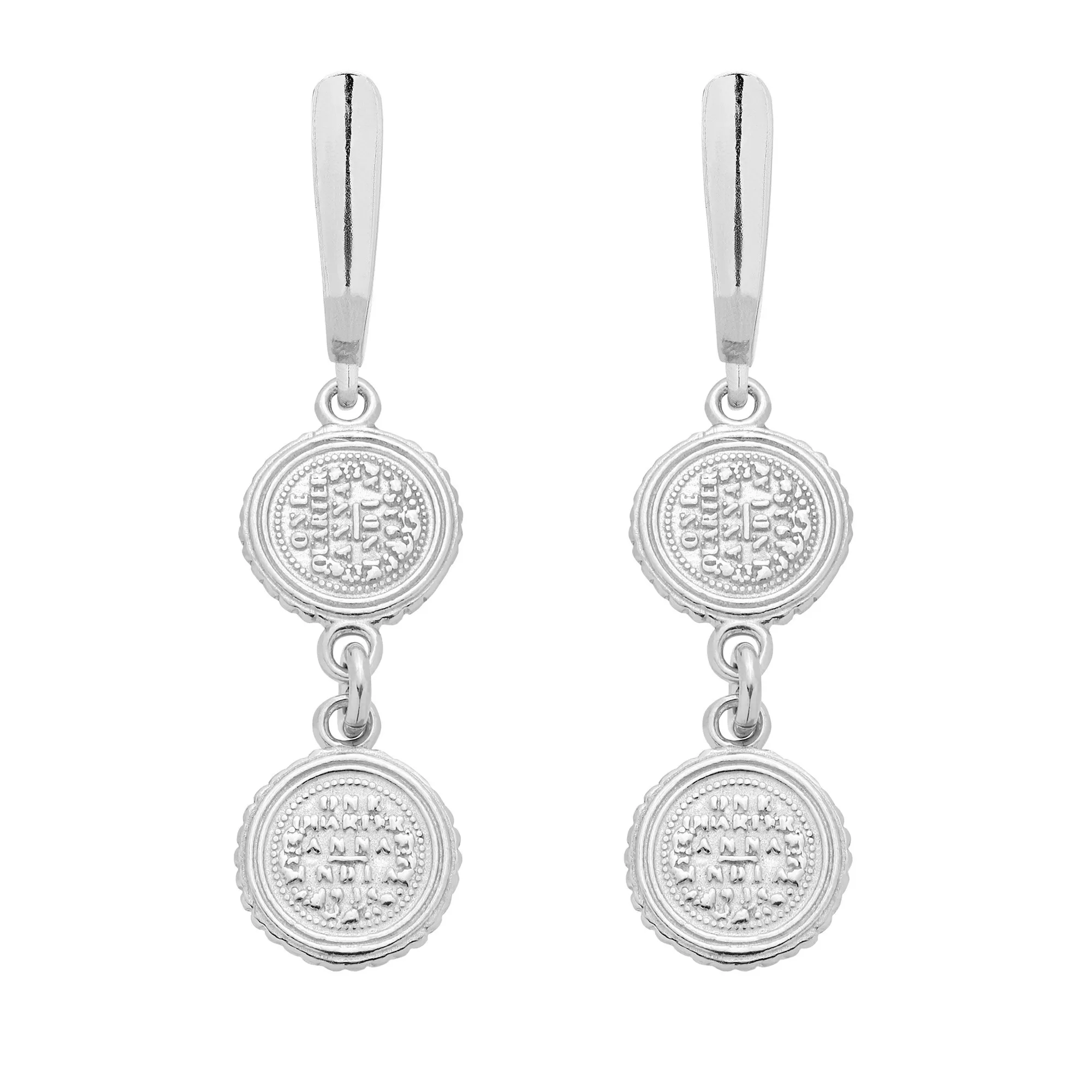 Srebrne kolczyki z monetami