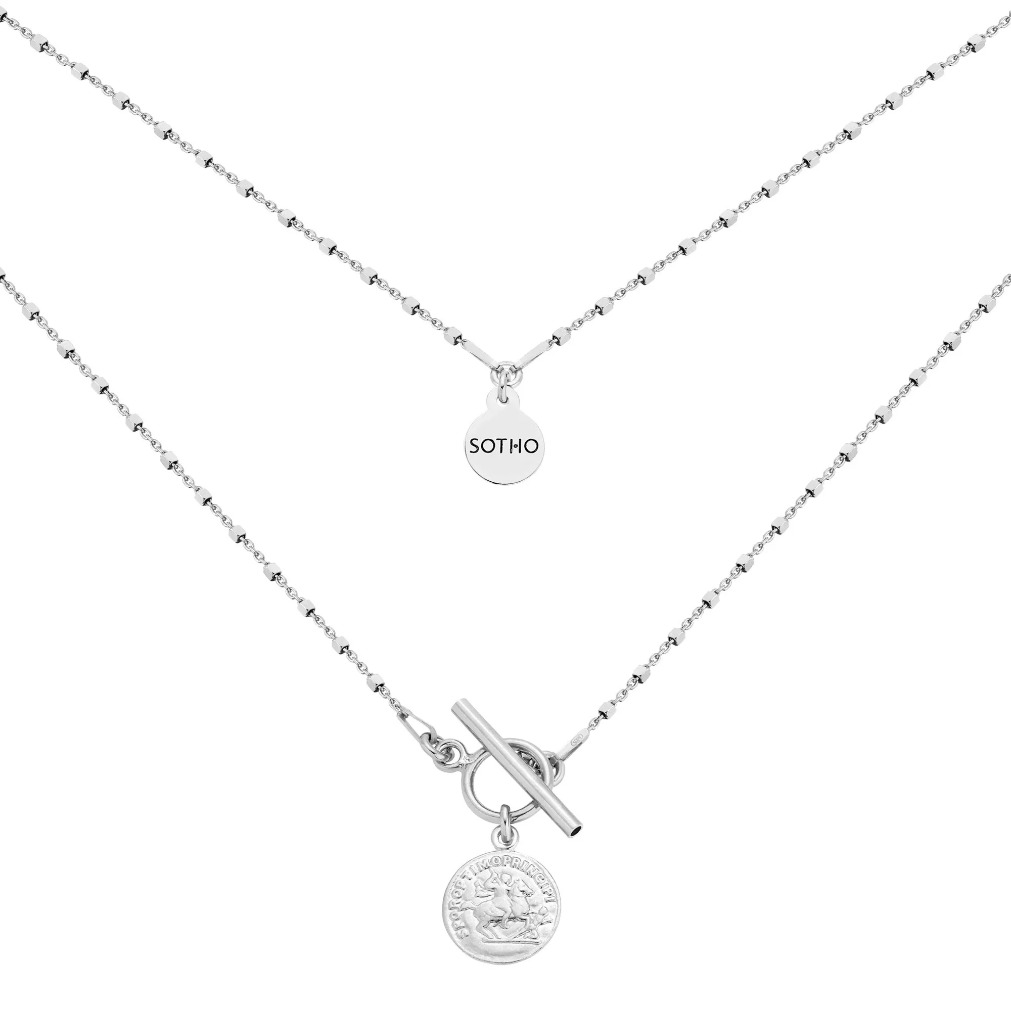 Srebrny naszyjnik z monetą