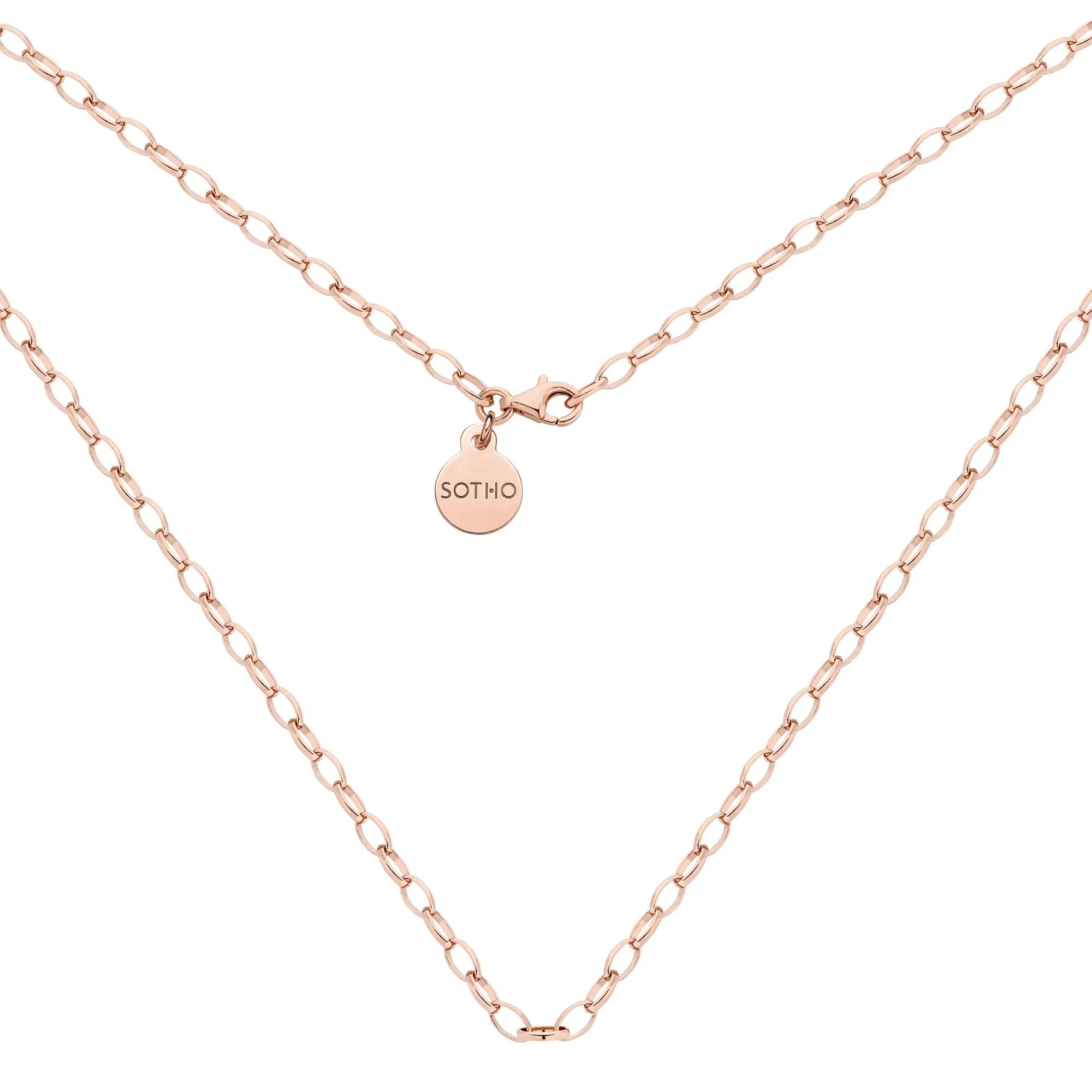 Masywny naszyjnik z różowego złota