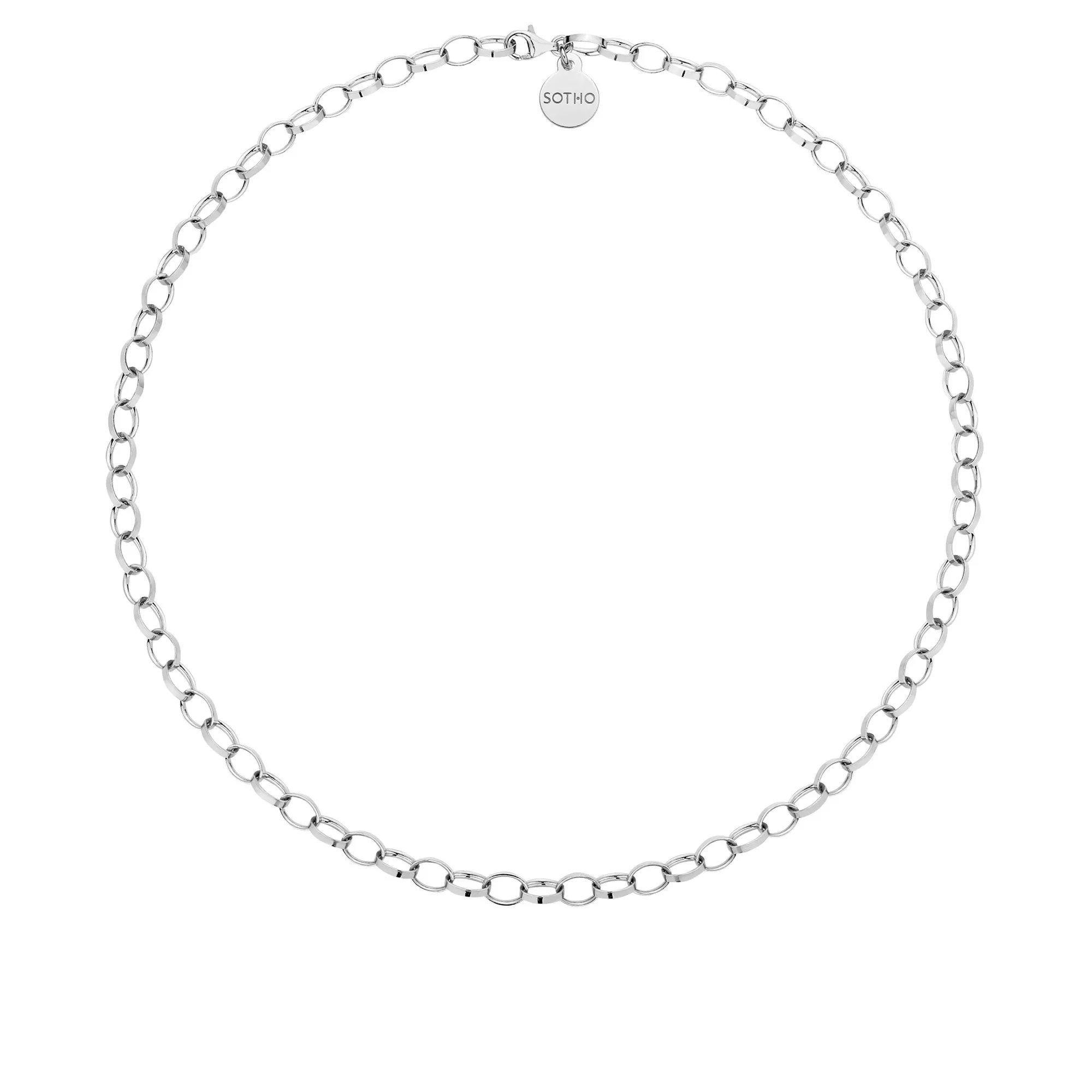 Srebrny masywny łańcuch