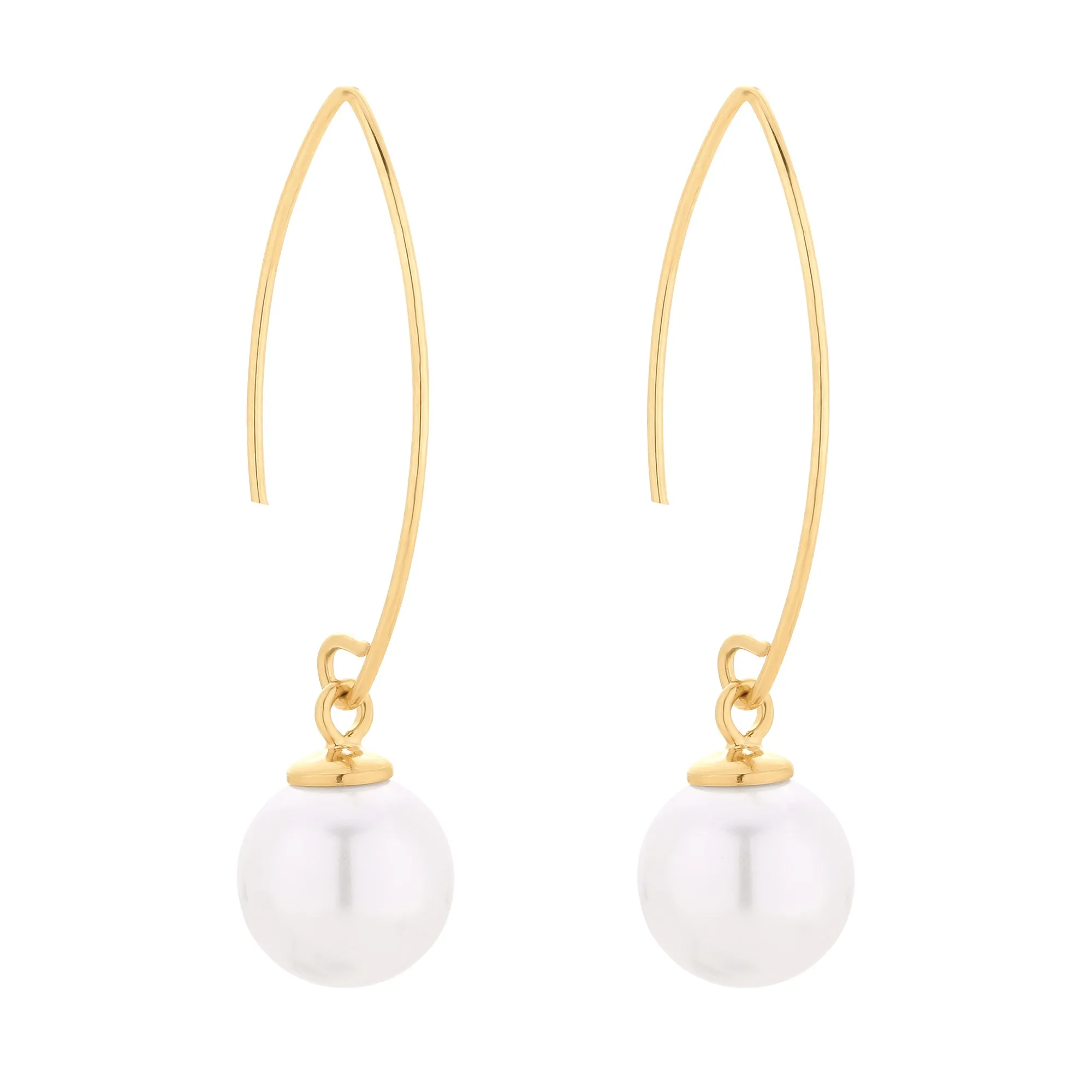 Złote kolczyki z perłami SWAROVSKI® CRYSTAL