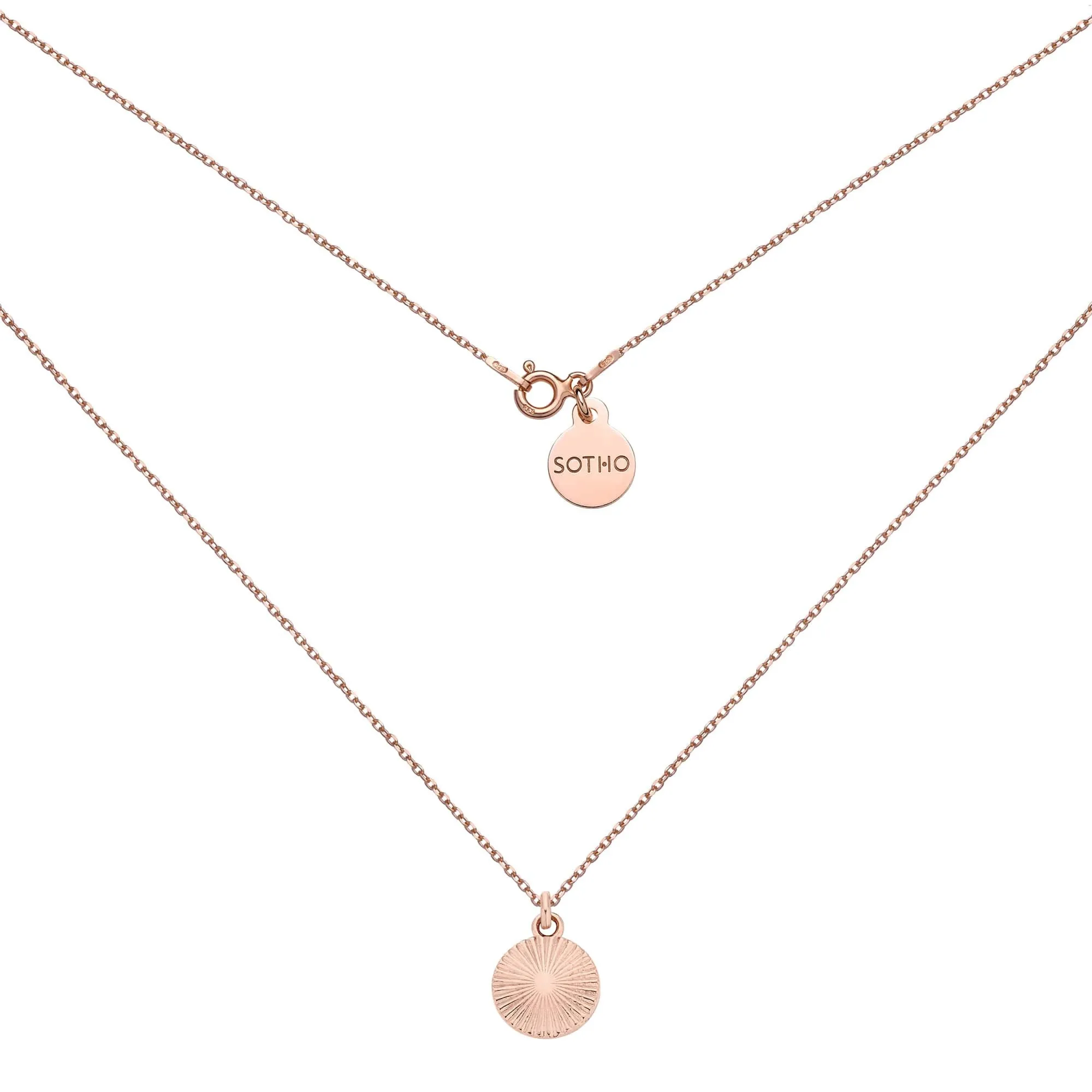 Naszyjnik z różowego złota z kółeczkiem : Długość - 70cm