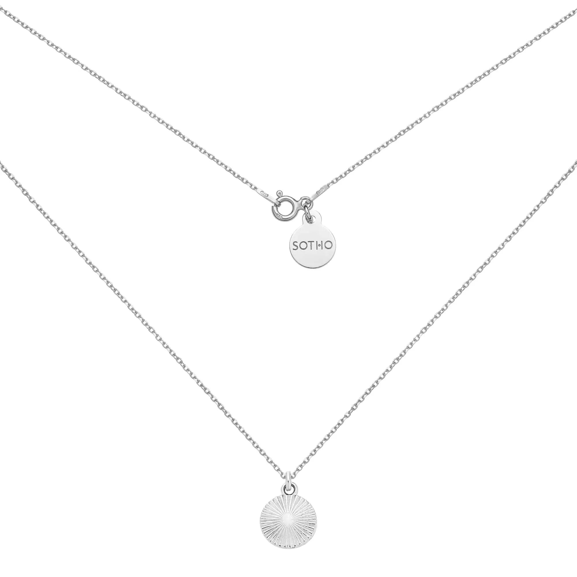 Srebrny naszyjnik z kółeczkiem : Długość - 70cm