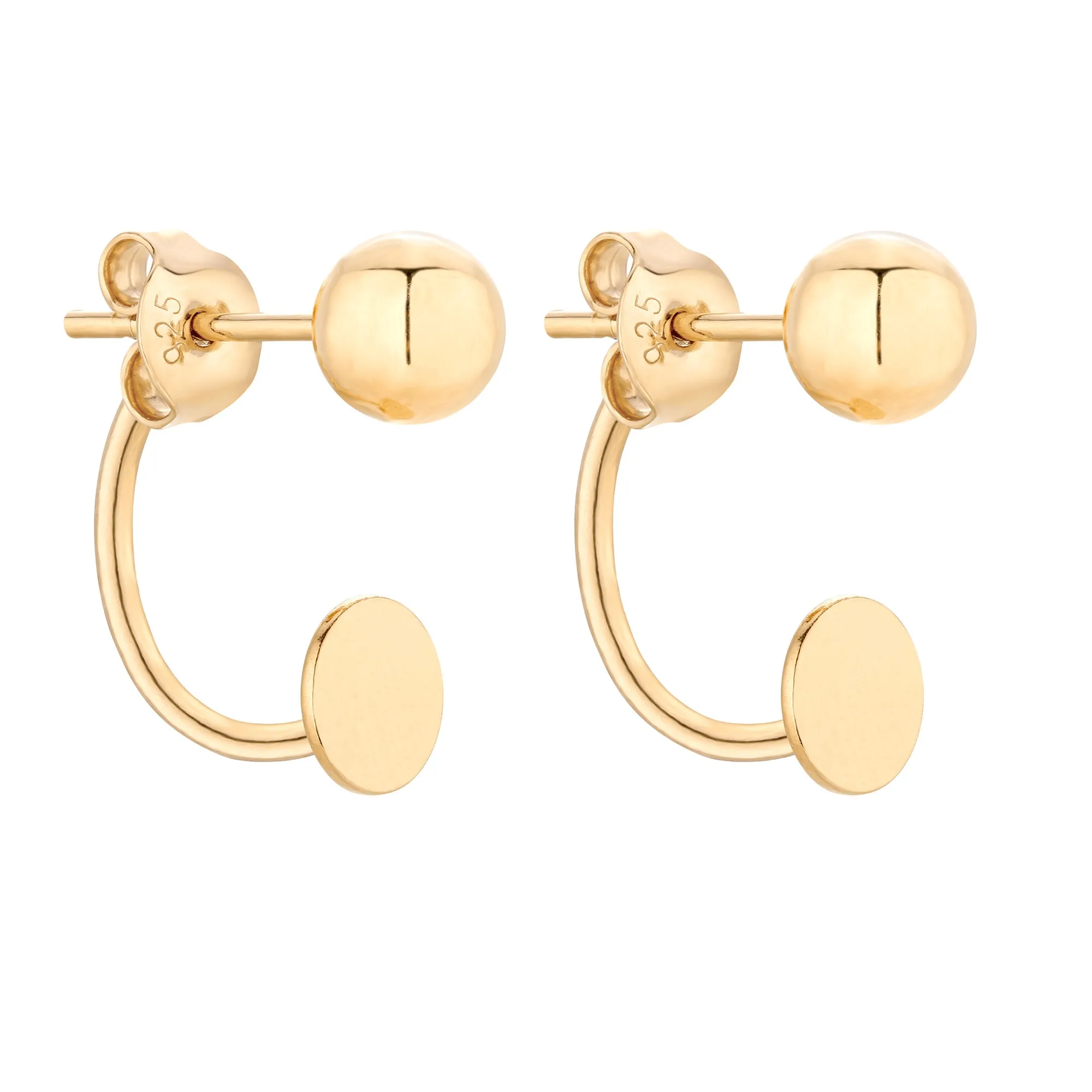 Złote kolczyki z kulkami