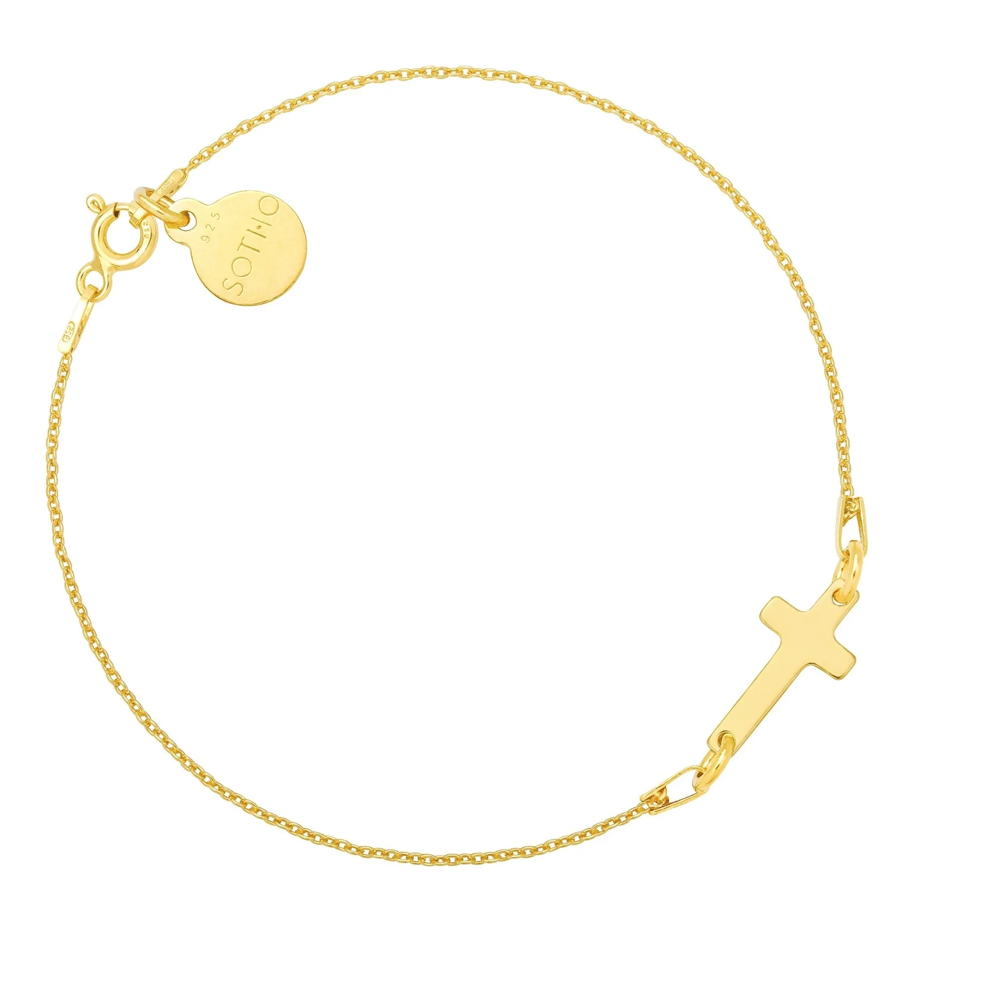 Złota bransoletka z malutkim krzyżykiem
