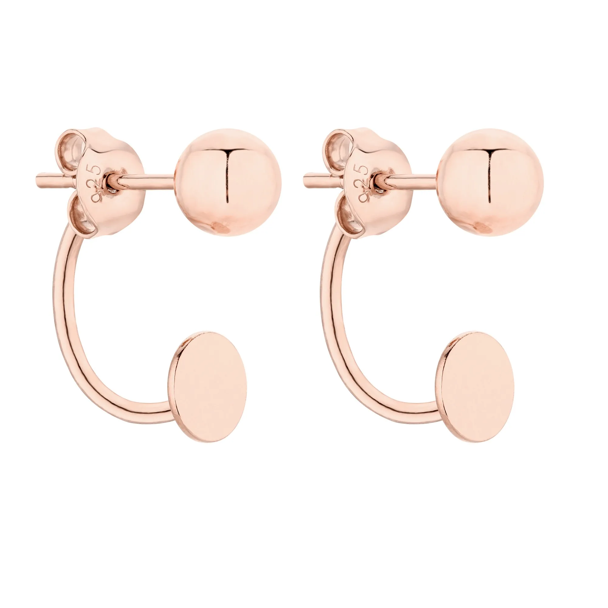 Kolczyki z kulkami z różowego złota