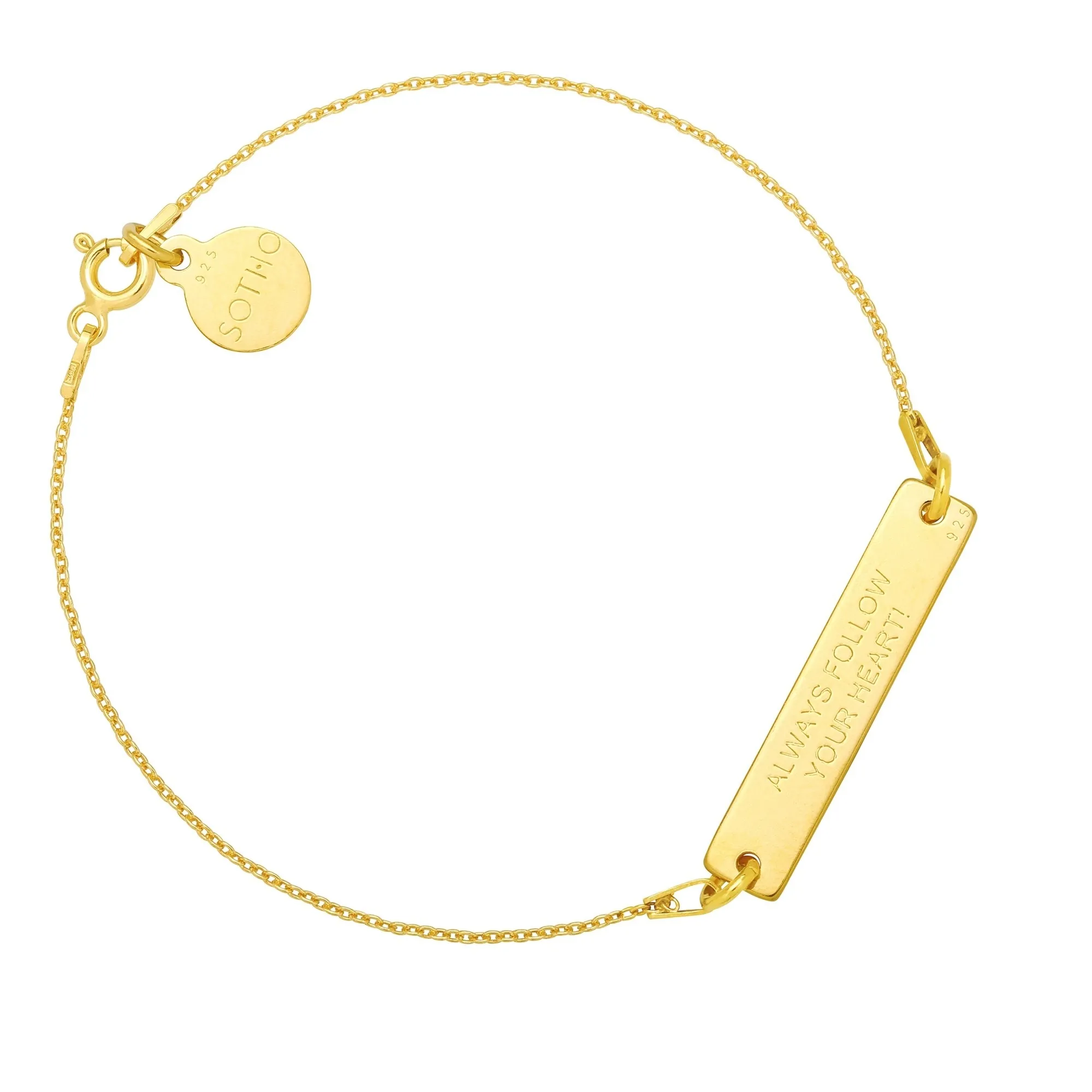 Złota bransoletka ALWAYS FOLLOW YOUR HEART!