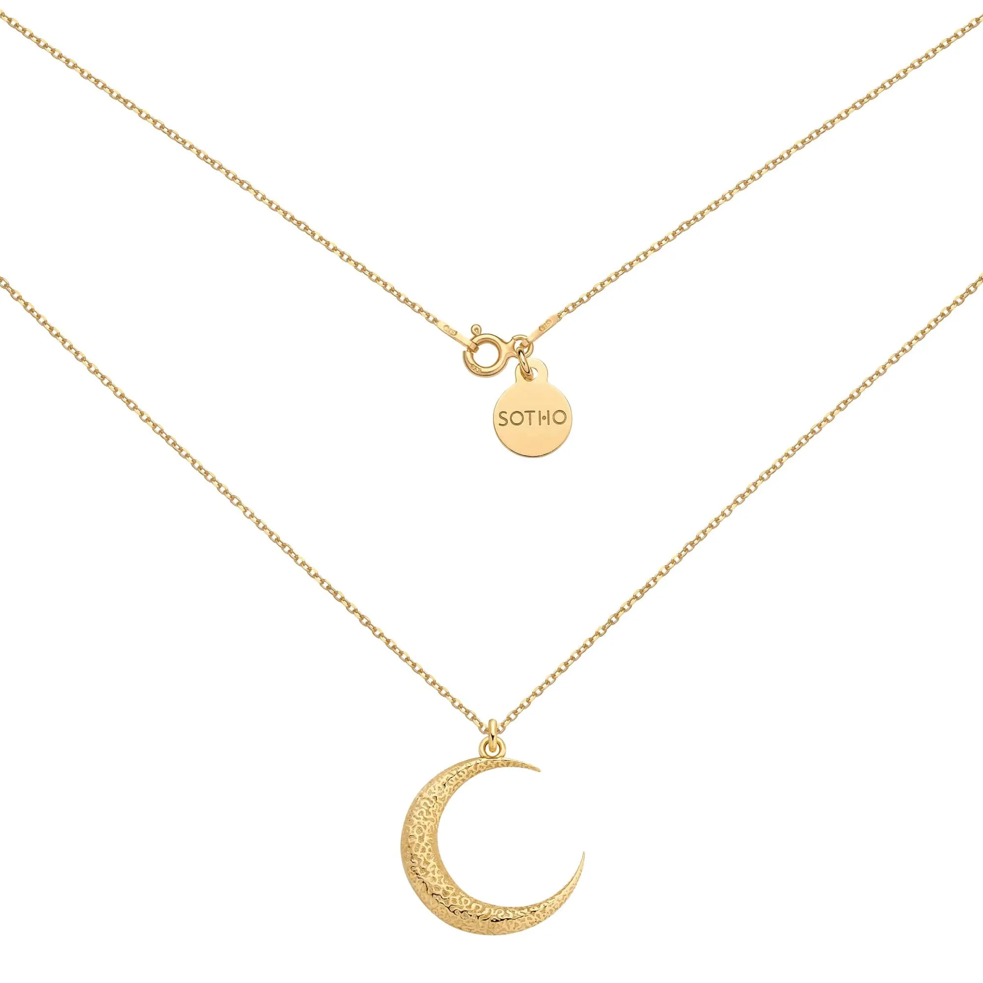 Złoty naszyjnik z półksiężycem : Długość - 60cm