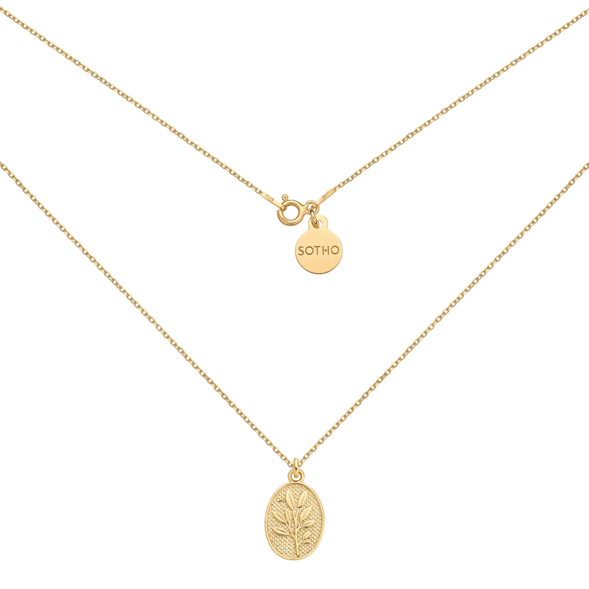 Złoty naszyjnik z medalionem : Długość - 40cm