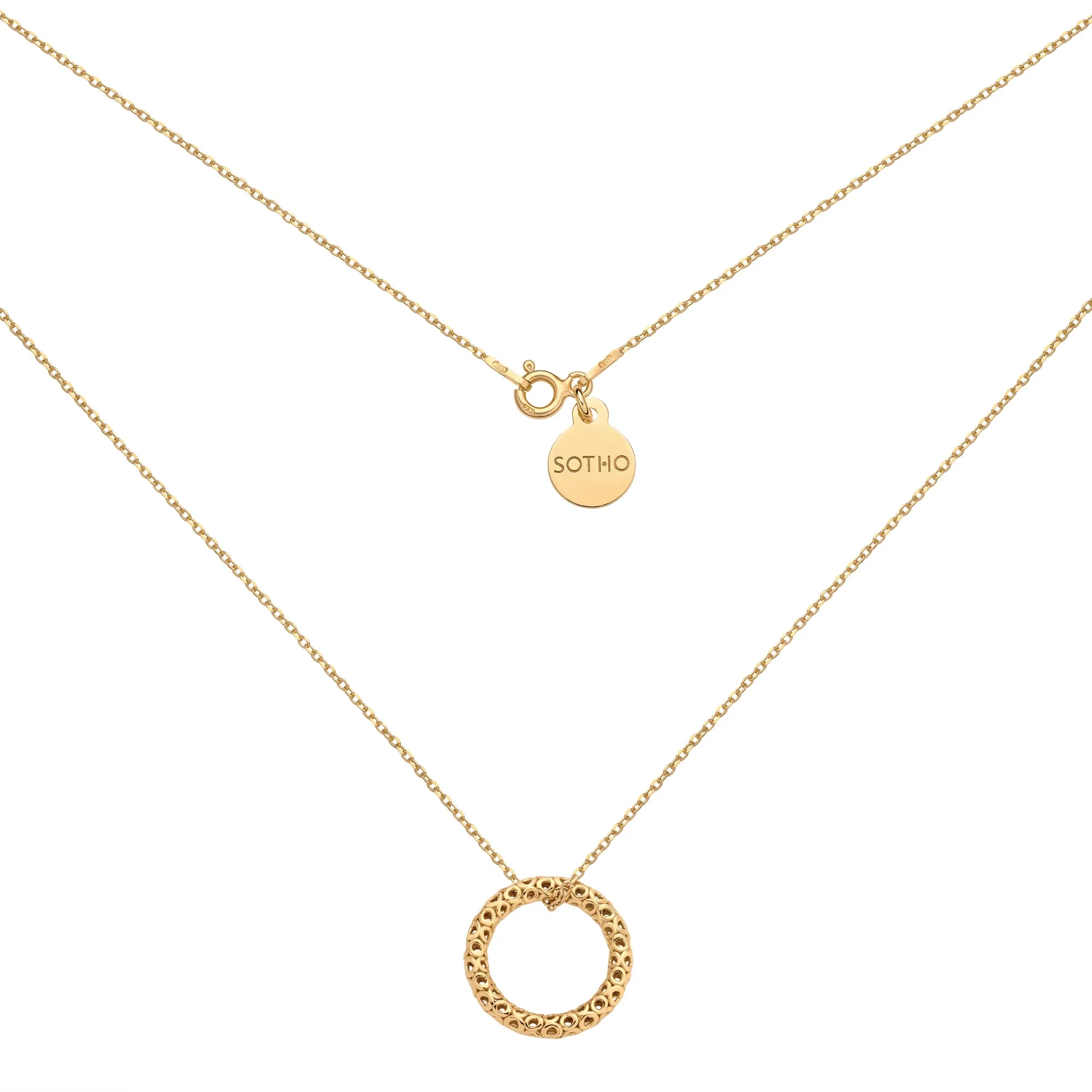 Złoty naszyjnik z obręczą : Długość - 70cm