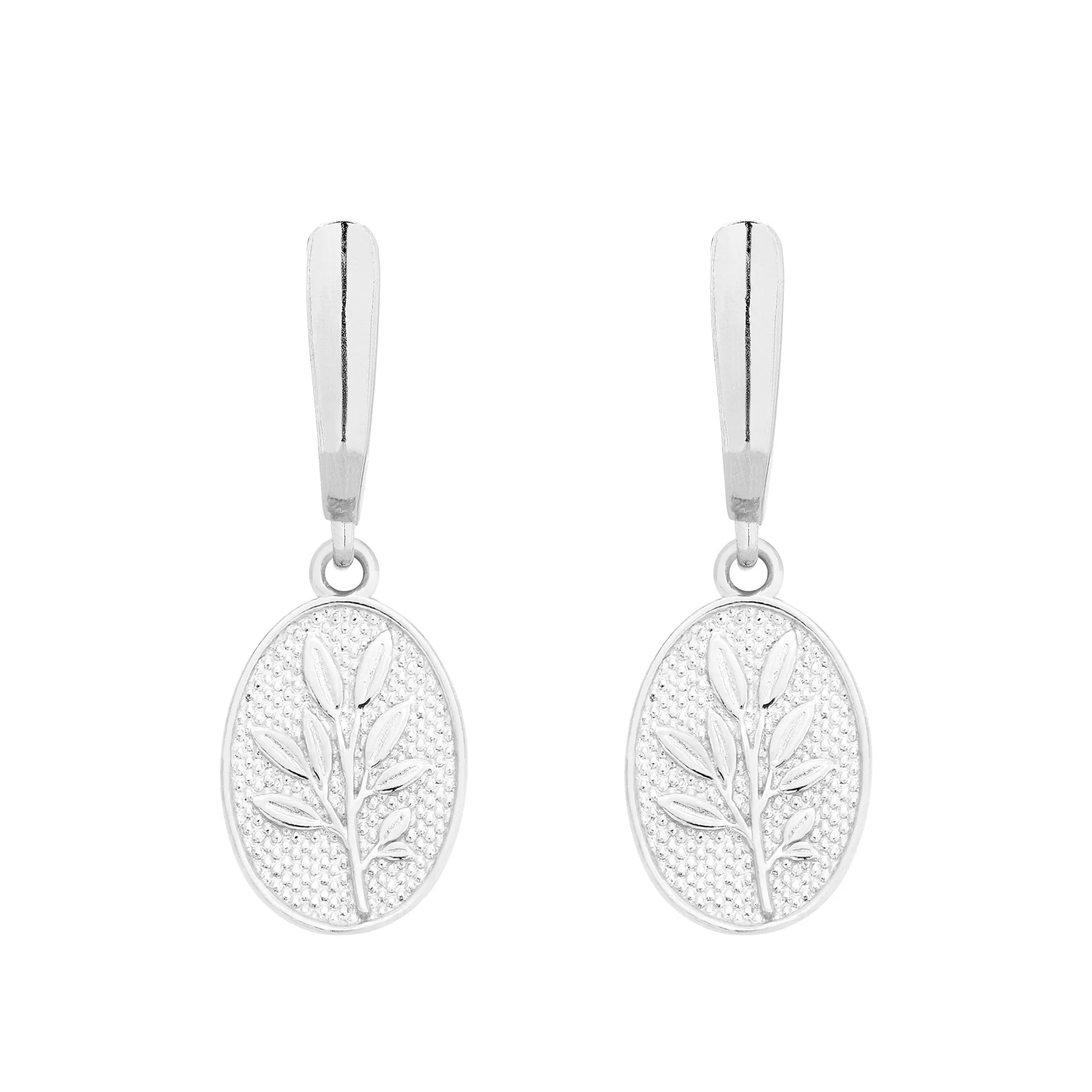 Srebrne kolczyki z medalionami