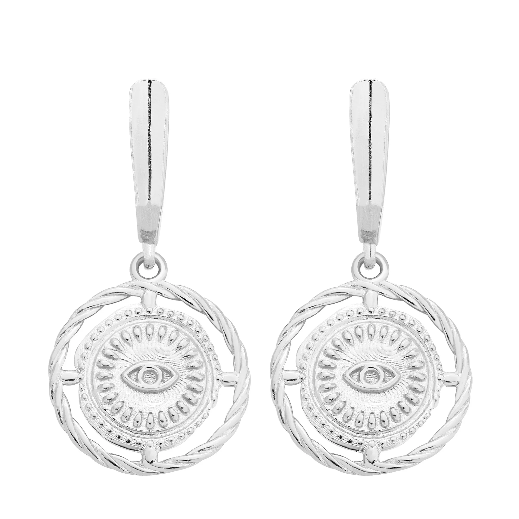 Srebrne kolczyki z oczami