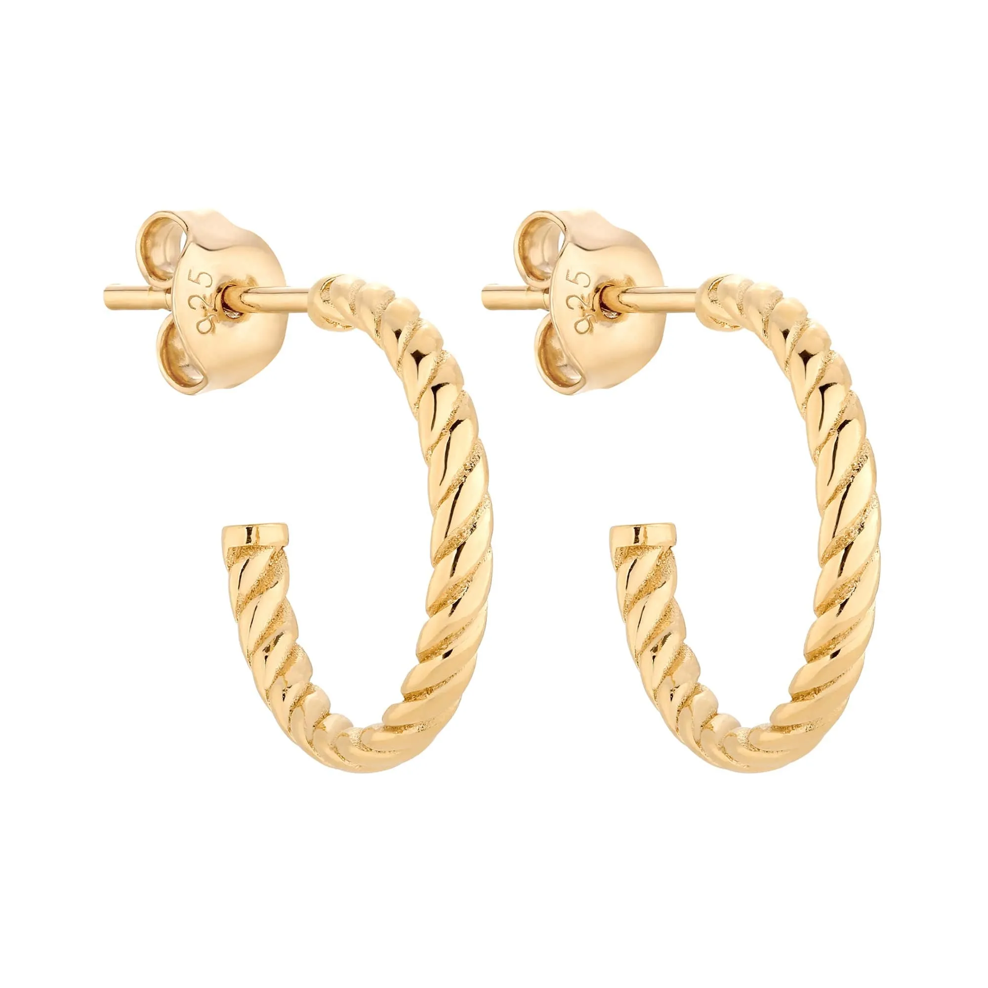 Złote plecione kolczyki 1 Złote plecione kolczyki