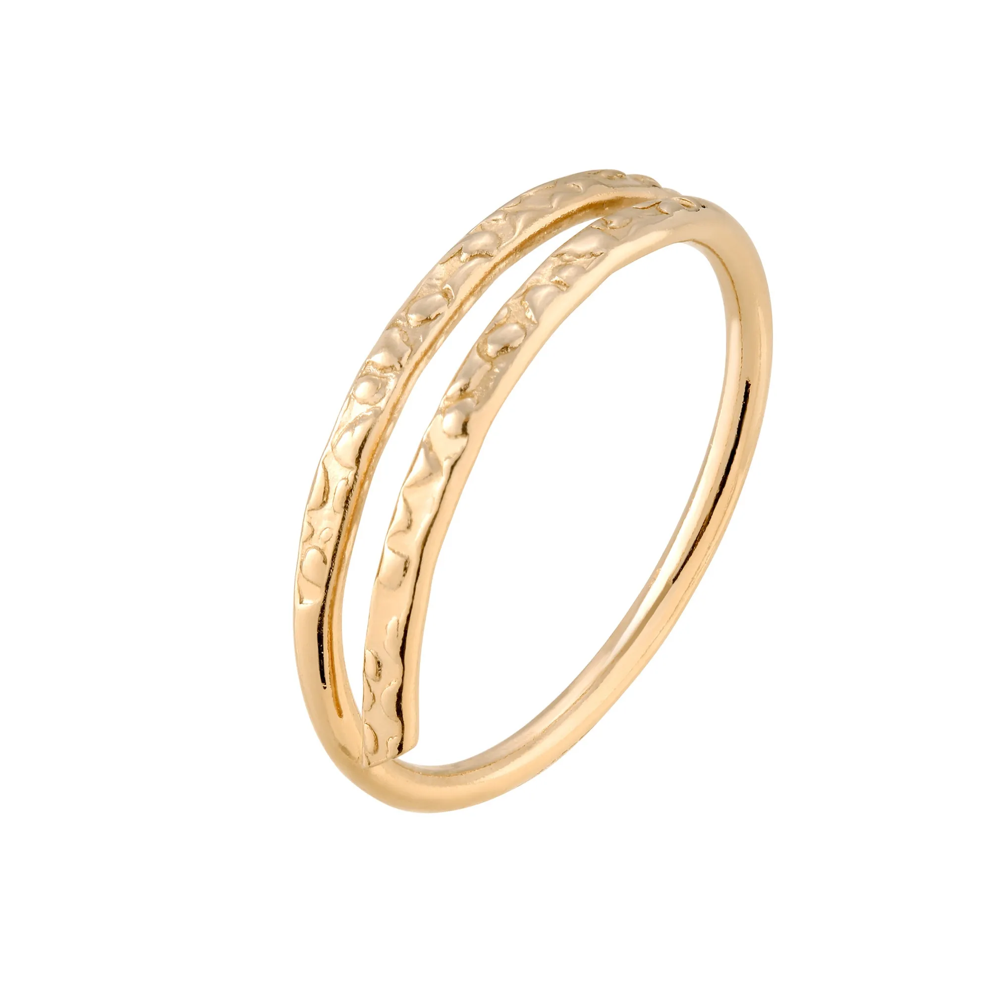 Złoty delikatny pierścionek