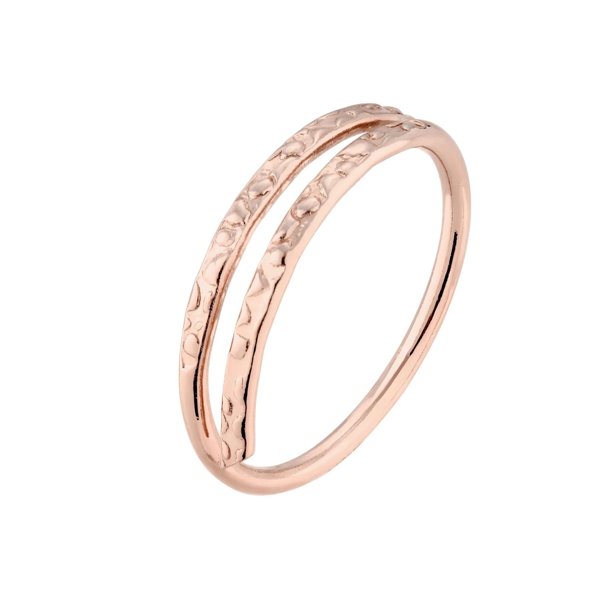 Delikatny pierścionek z różowego złota