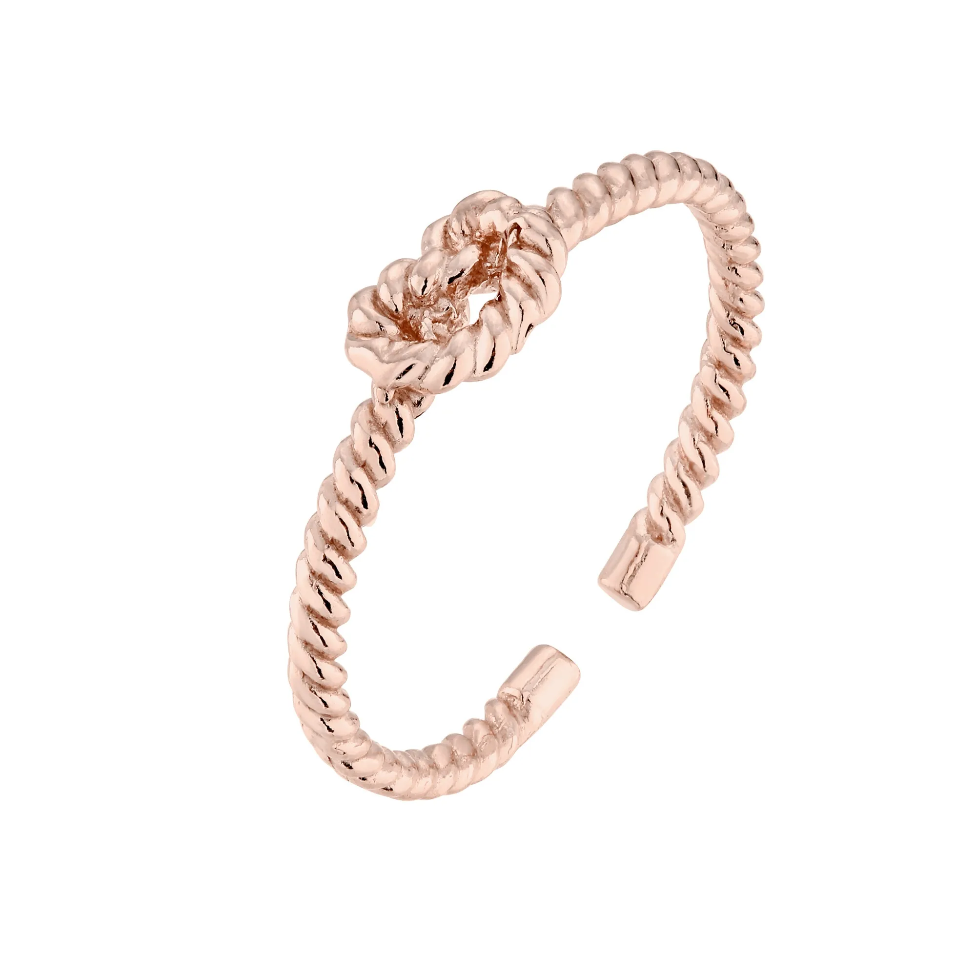 Pierścionek z węzełkiem z różowego złota