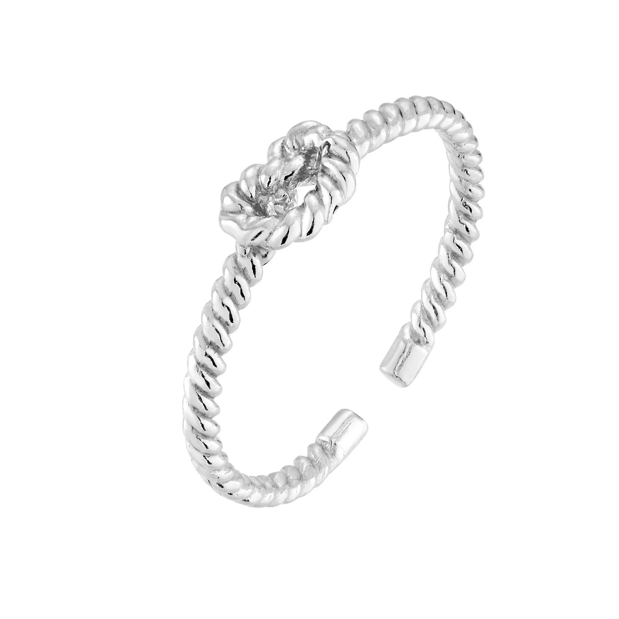 Srebrny pierścionek z węzełkiem