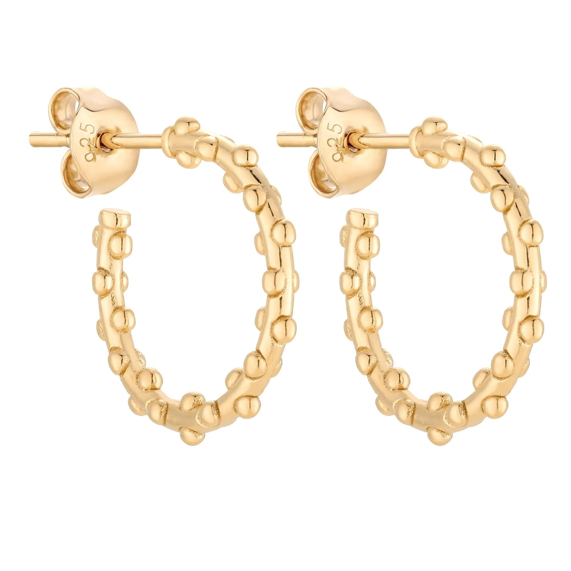 Złote zdobione kolczyki