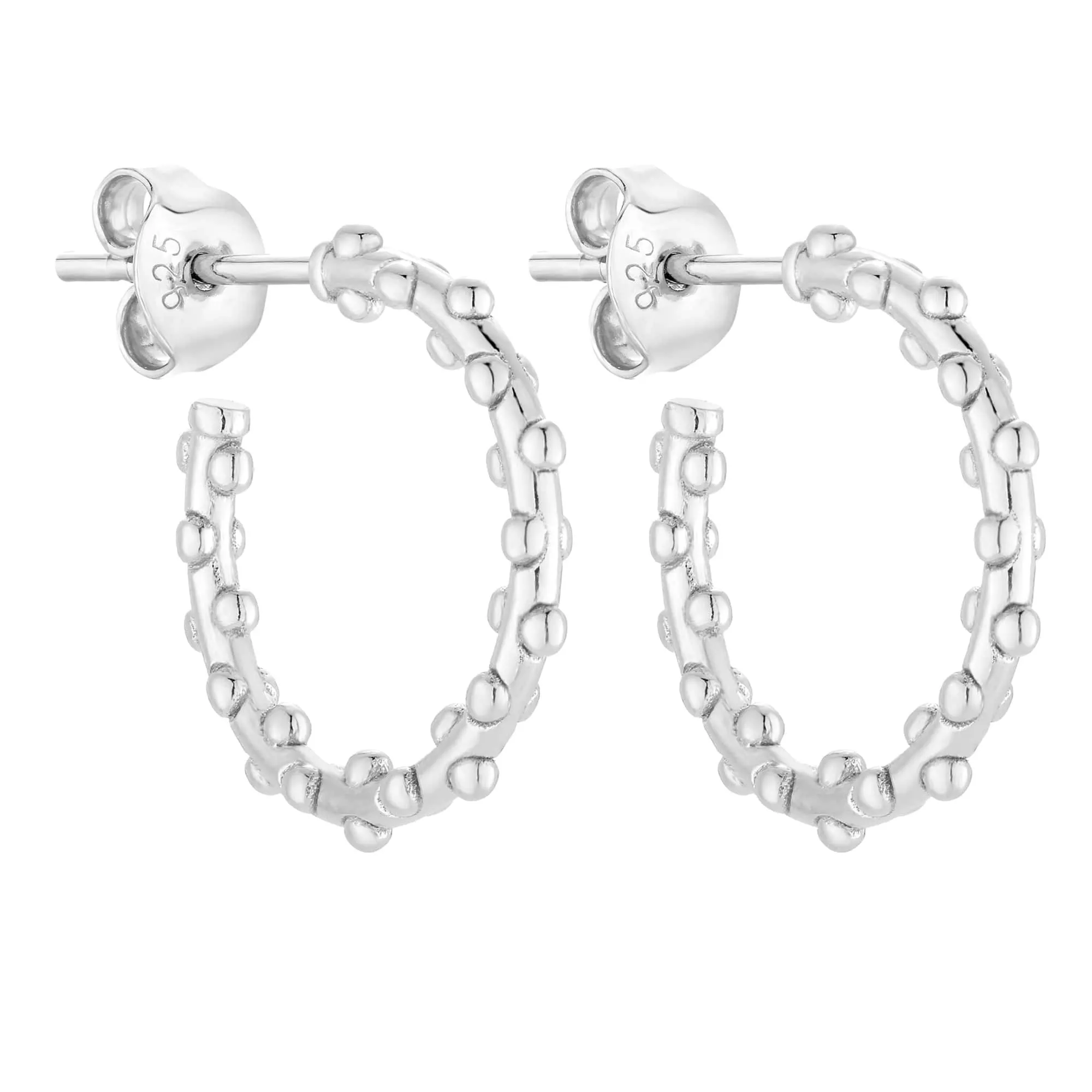 Srebrne zdobione kolczyki