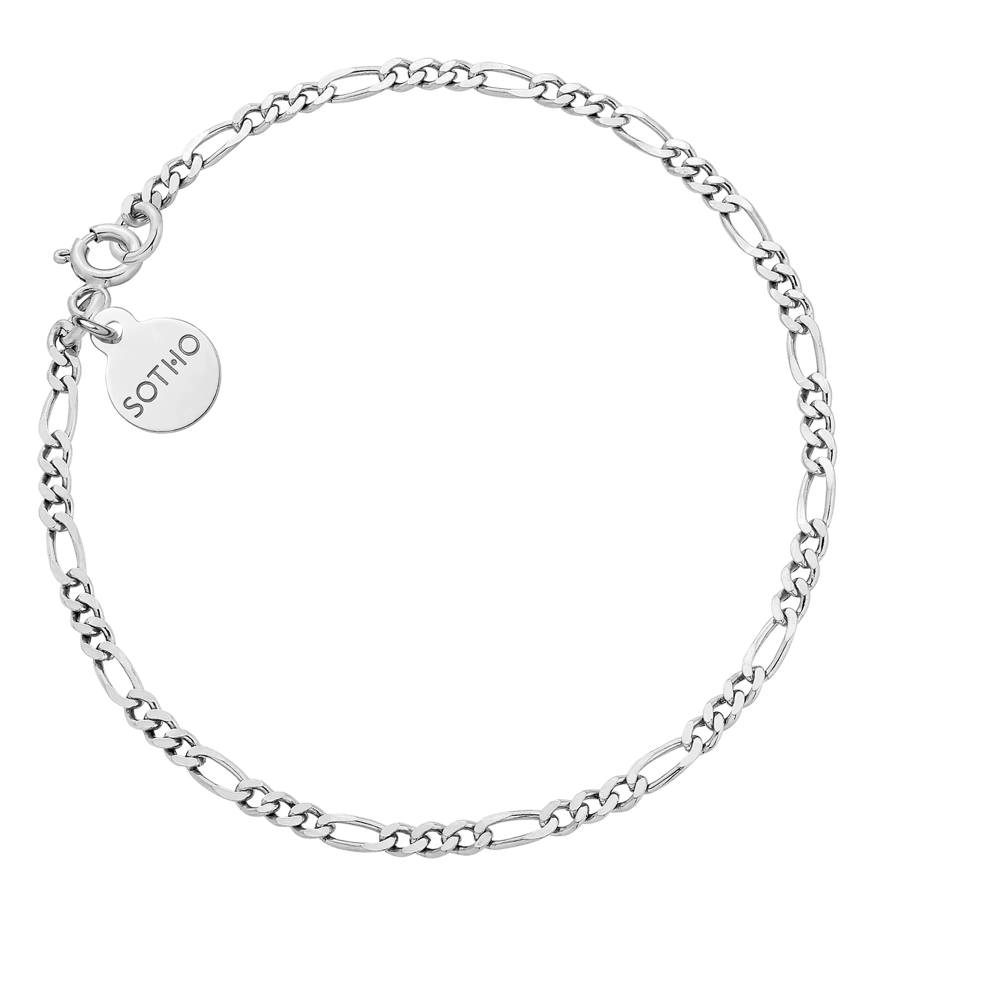 Srebrna łańcuszkowa bransoletka : Długość - 18cm
